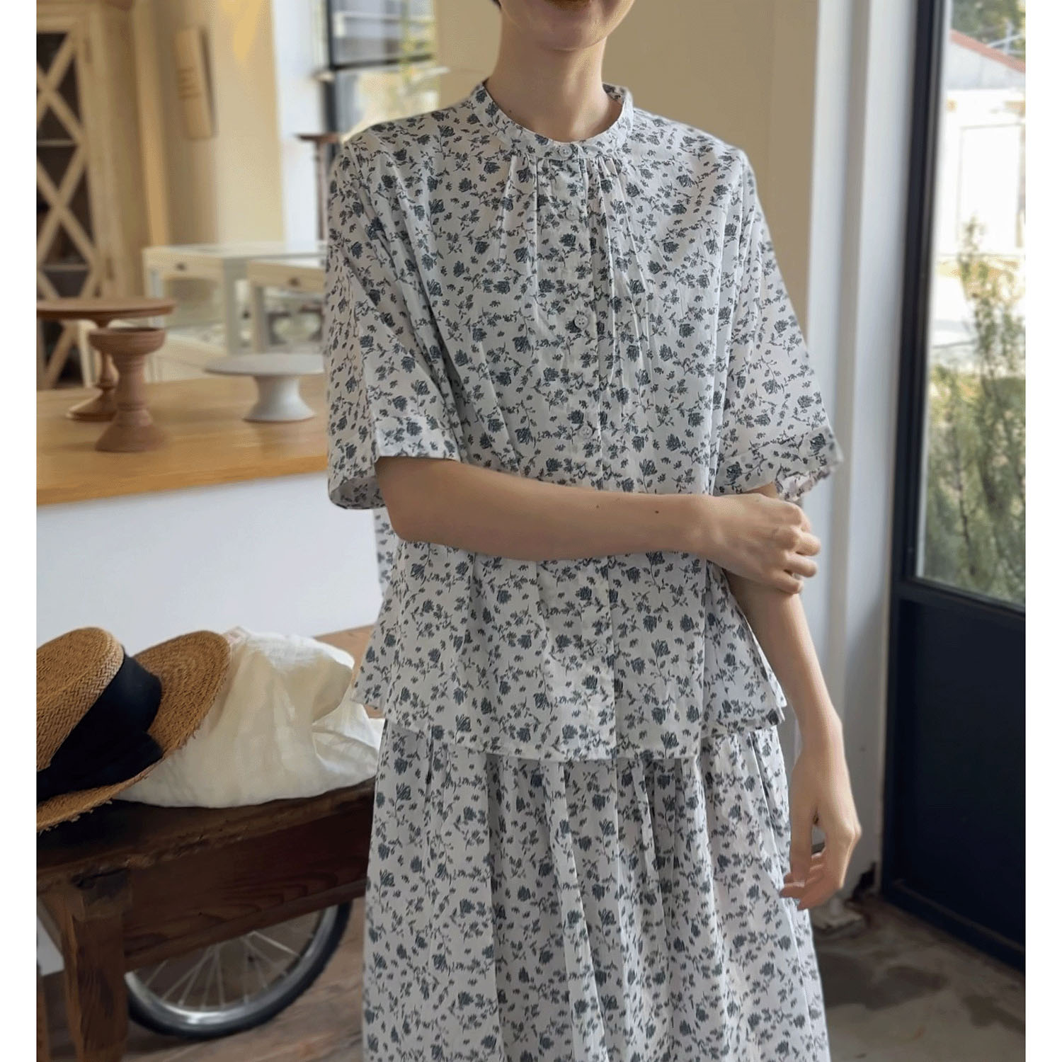 cloudnine 60キャンブリック花柄pt．ブラウス - 画像3