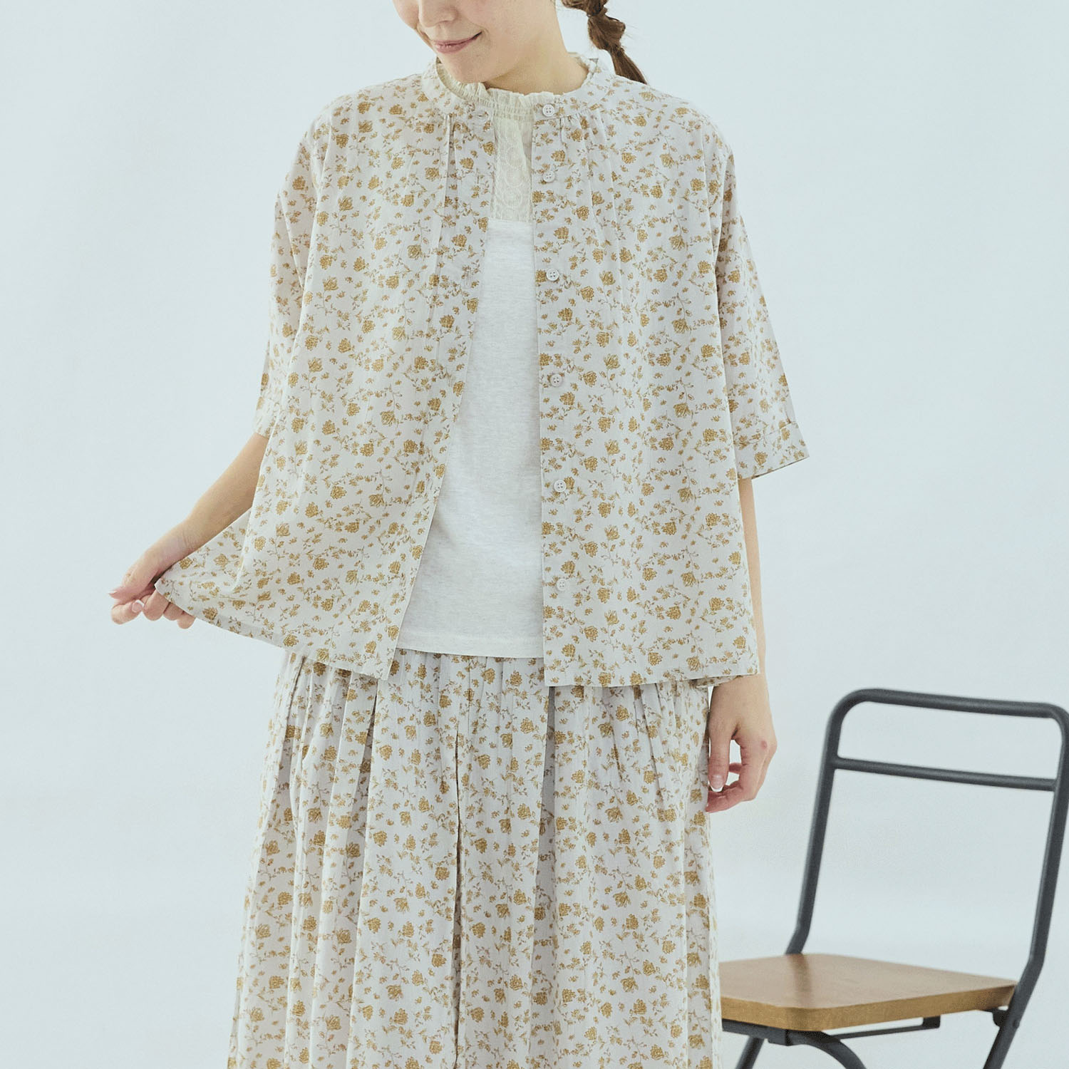 cloudnine 60キャンブリック花柄pt．ブラウス