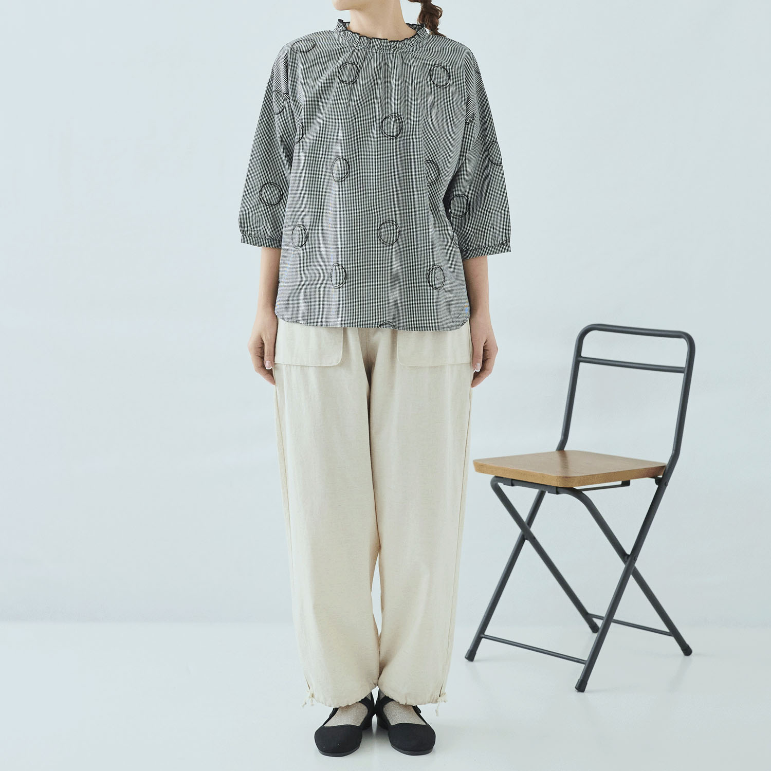 cloudnine サークル刺繍が映える コットンブラウス - 画像20