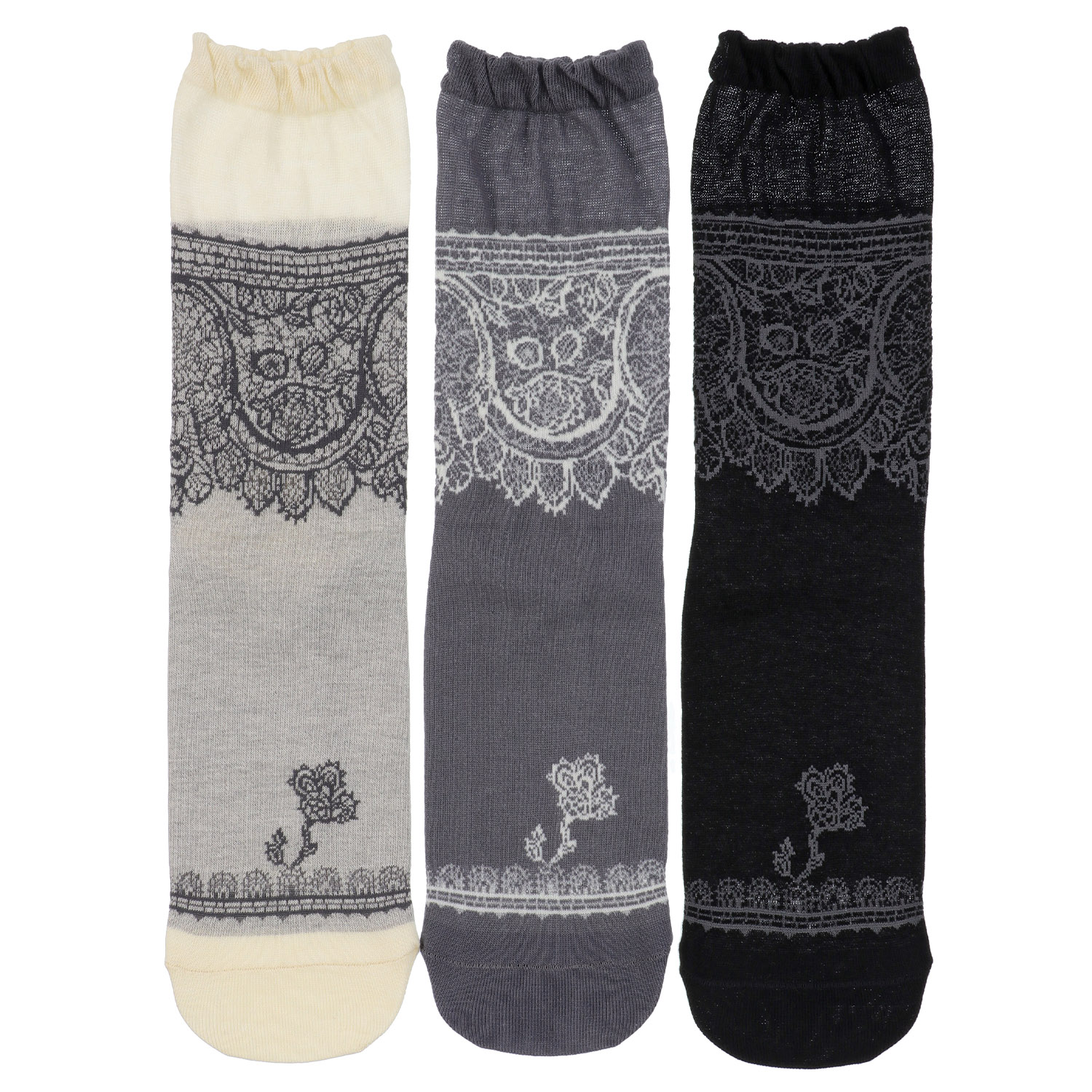 AYAソックス・レース柄