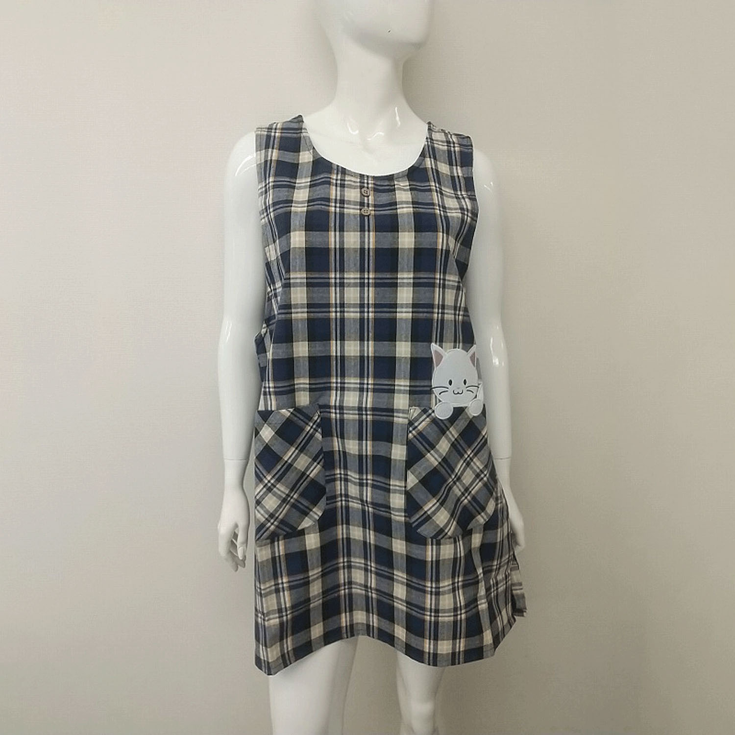 先染めシロネコアップリケ - 画像3