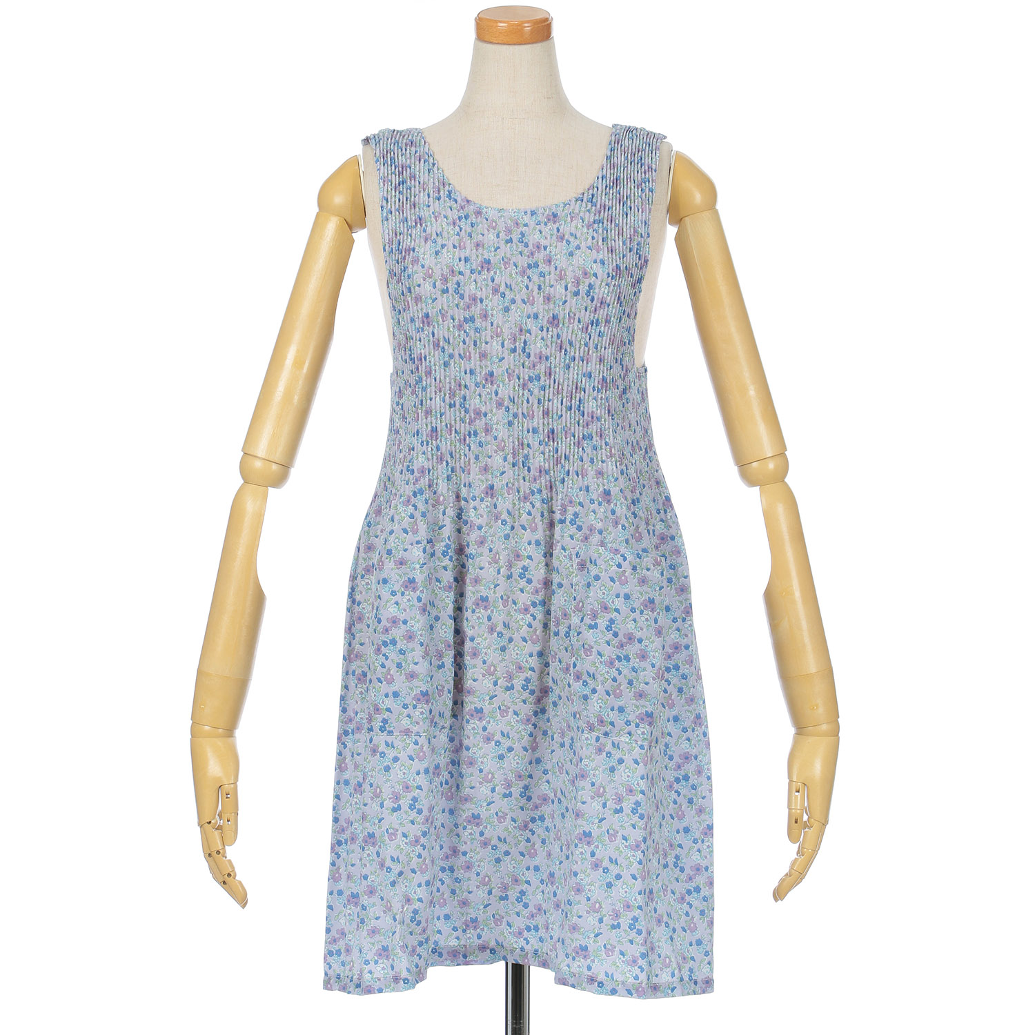 チリメンプリントプリーツエプロン - 画像5