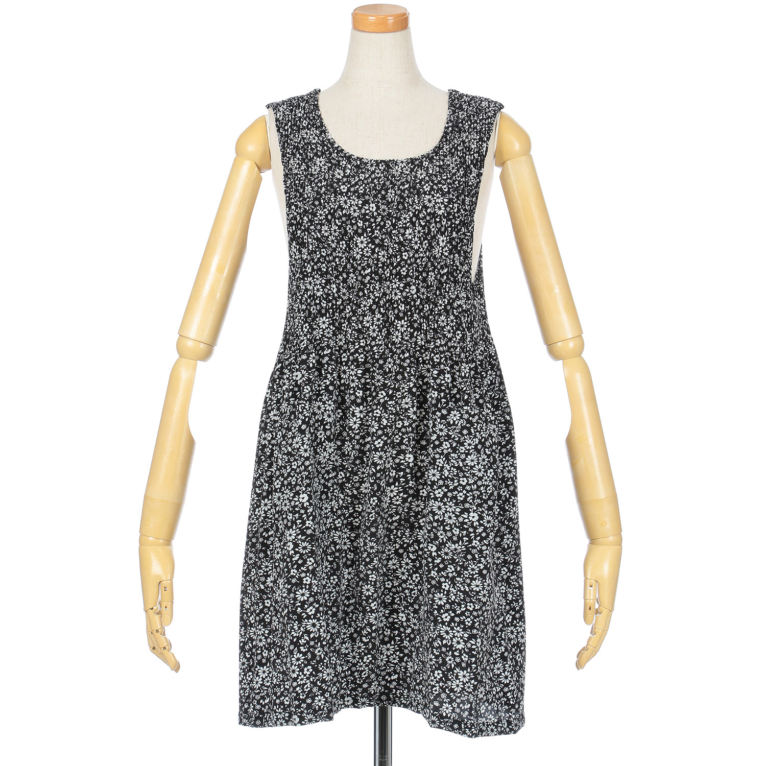 チリメンプリントプリーツエプロン - 画像3