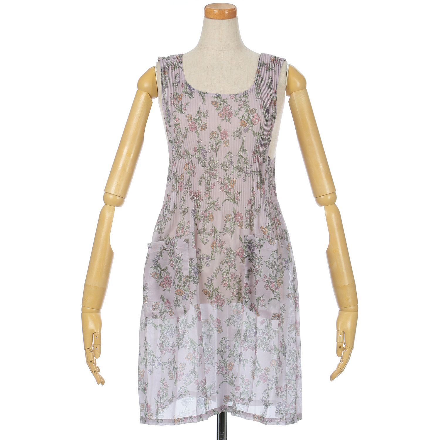 シフォンプリントプリーツエプロン - 画像2