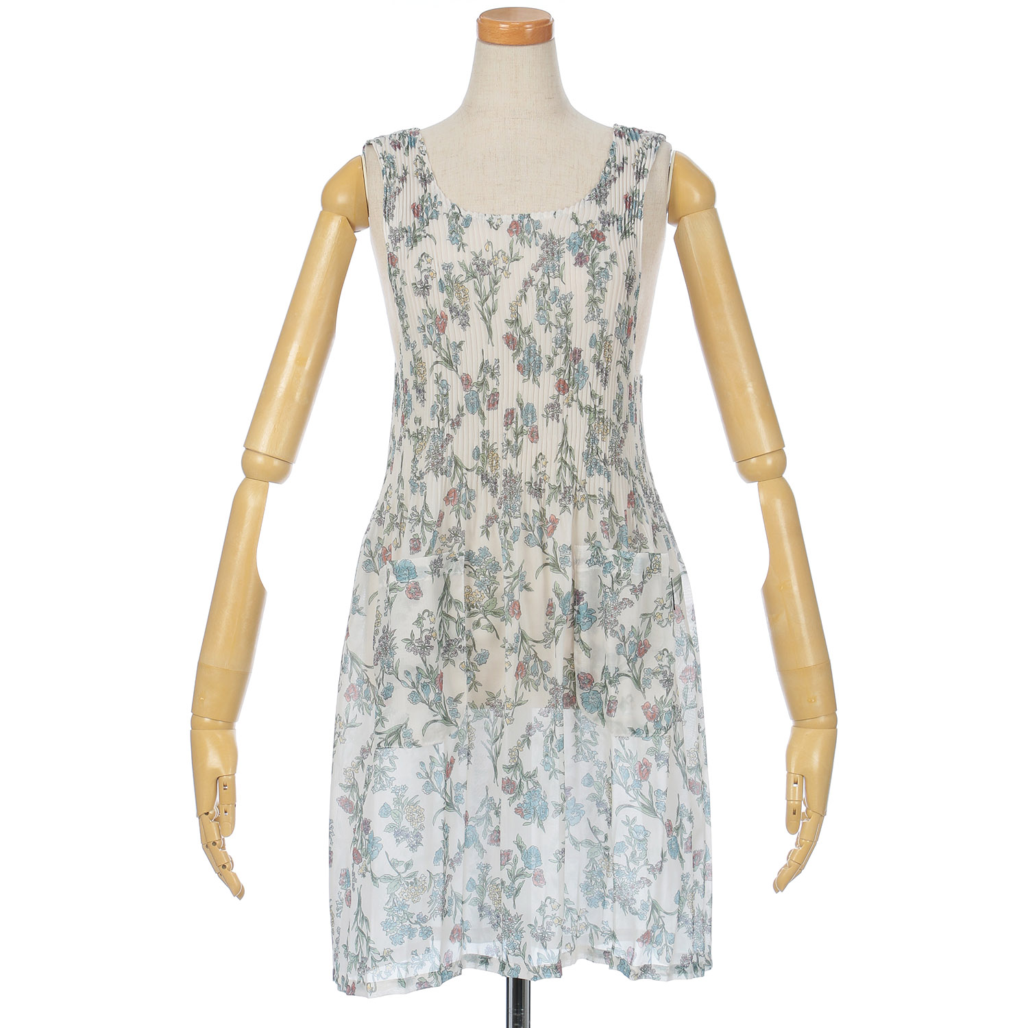 シフォンプリントプリーツエプロン - 画像3