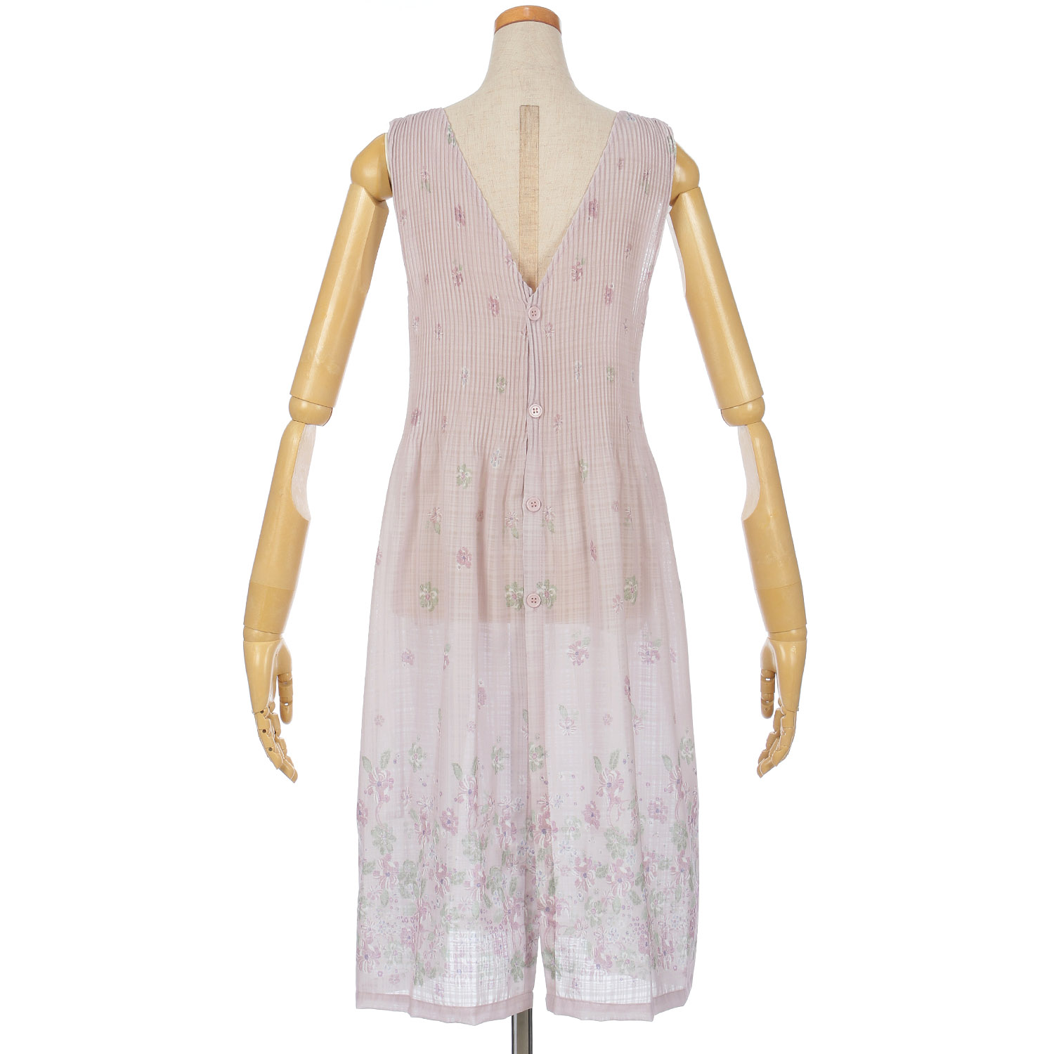 エステル格子ロングプリーツエプロン - 画像4