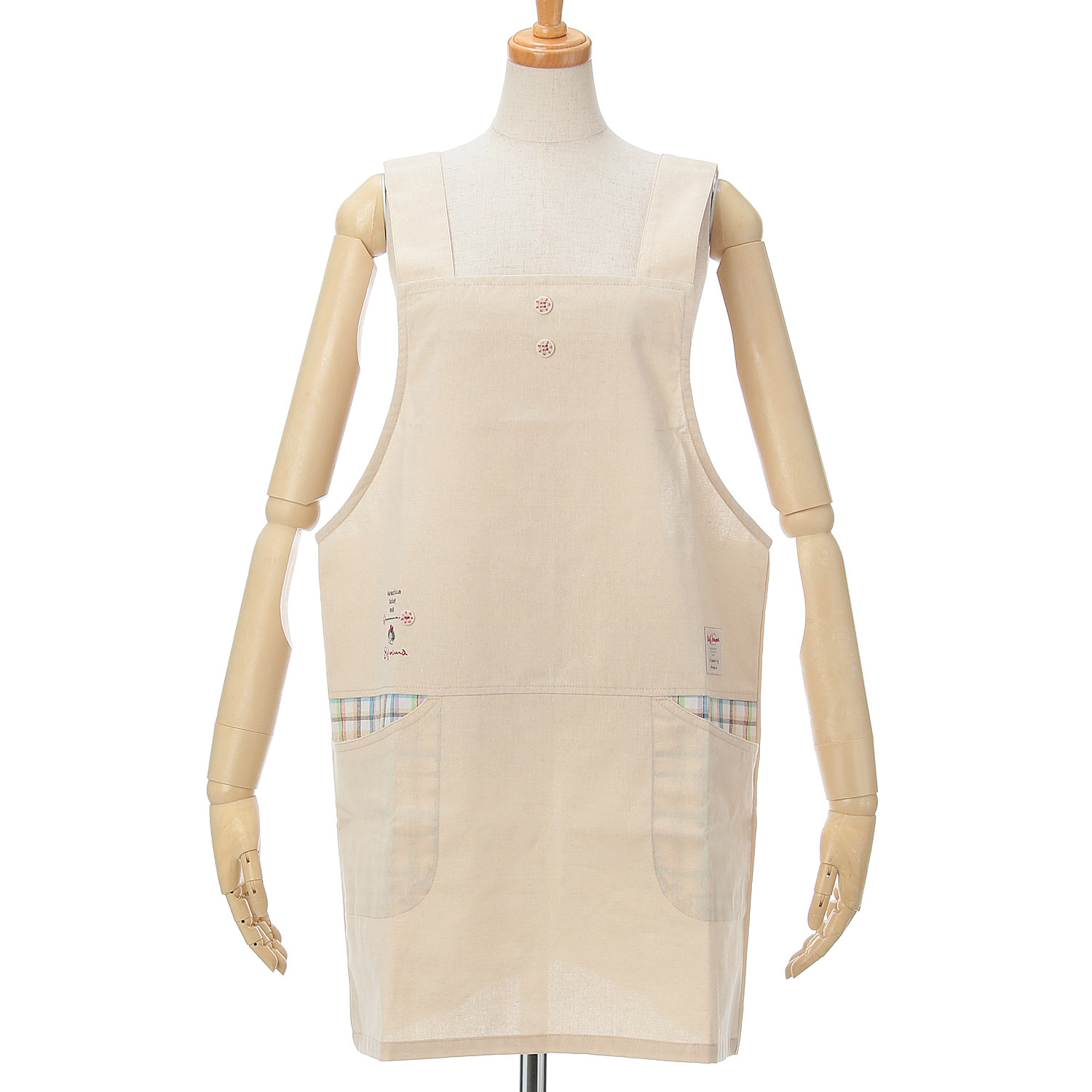ビッグママ シャンブレーH型エプロン - 画像3