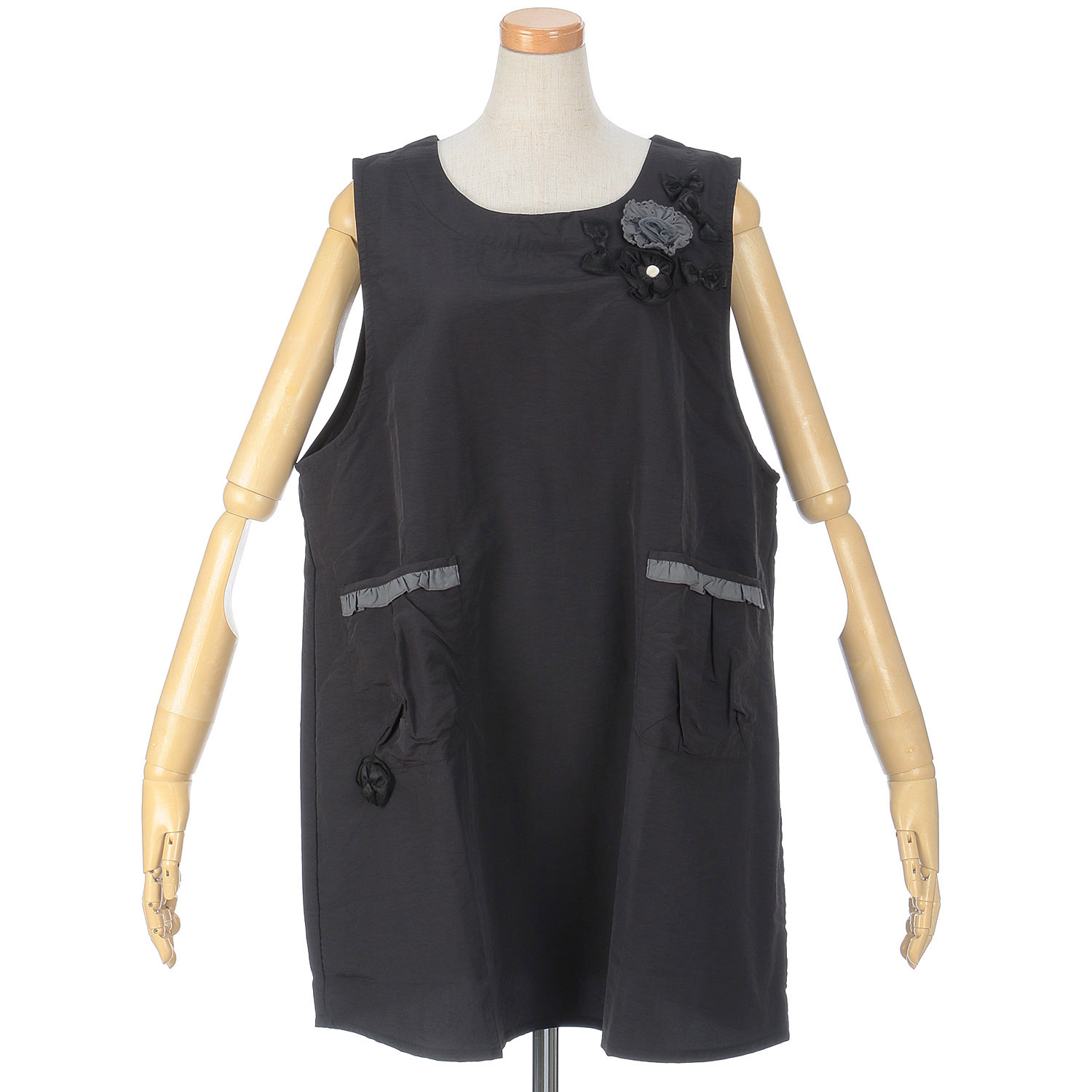 ナイロン花リボンモチーフエプロン - 画像3