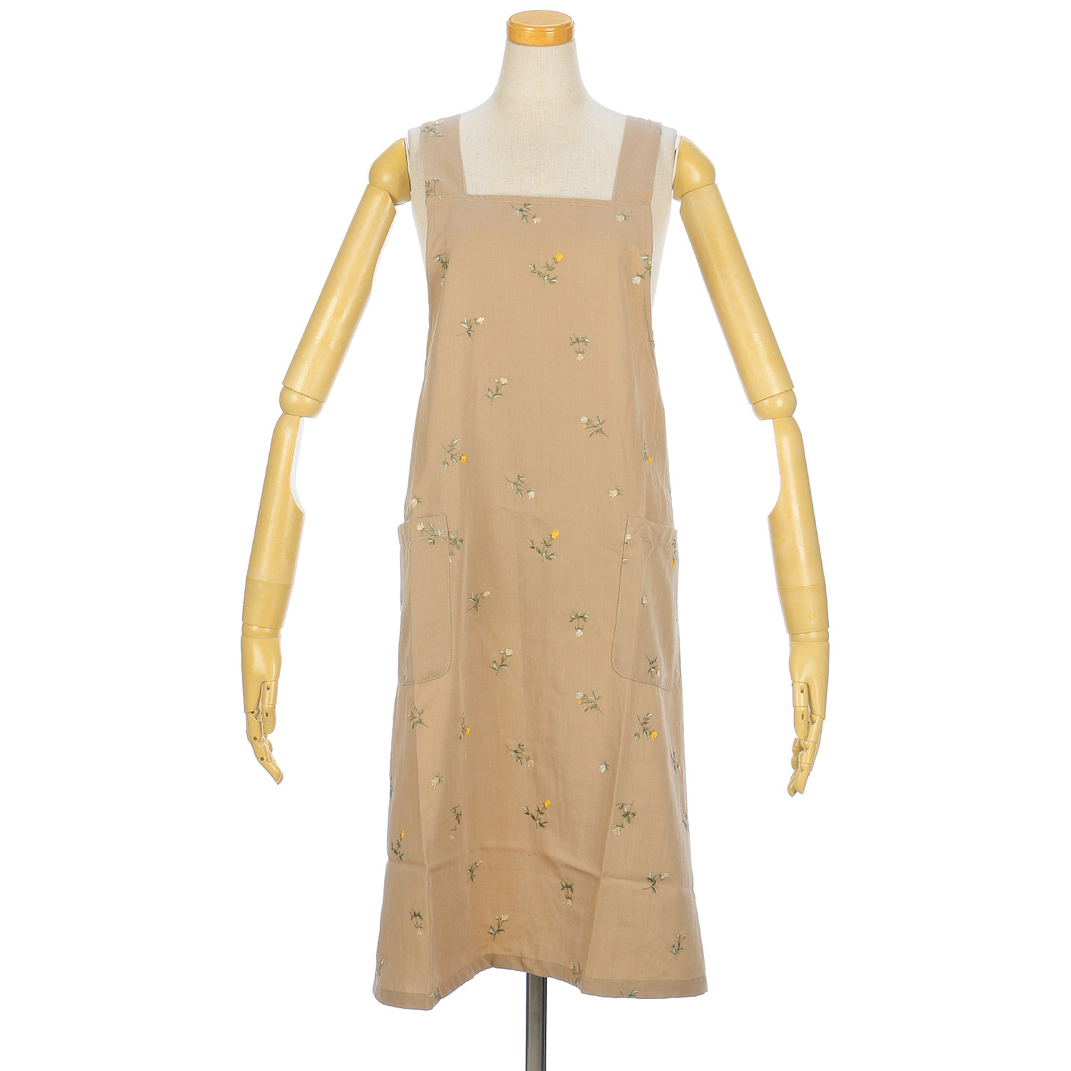 花柄総刺繍X型エプロン - 画像2