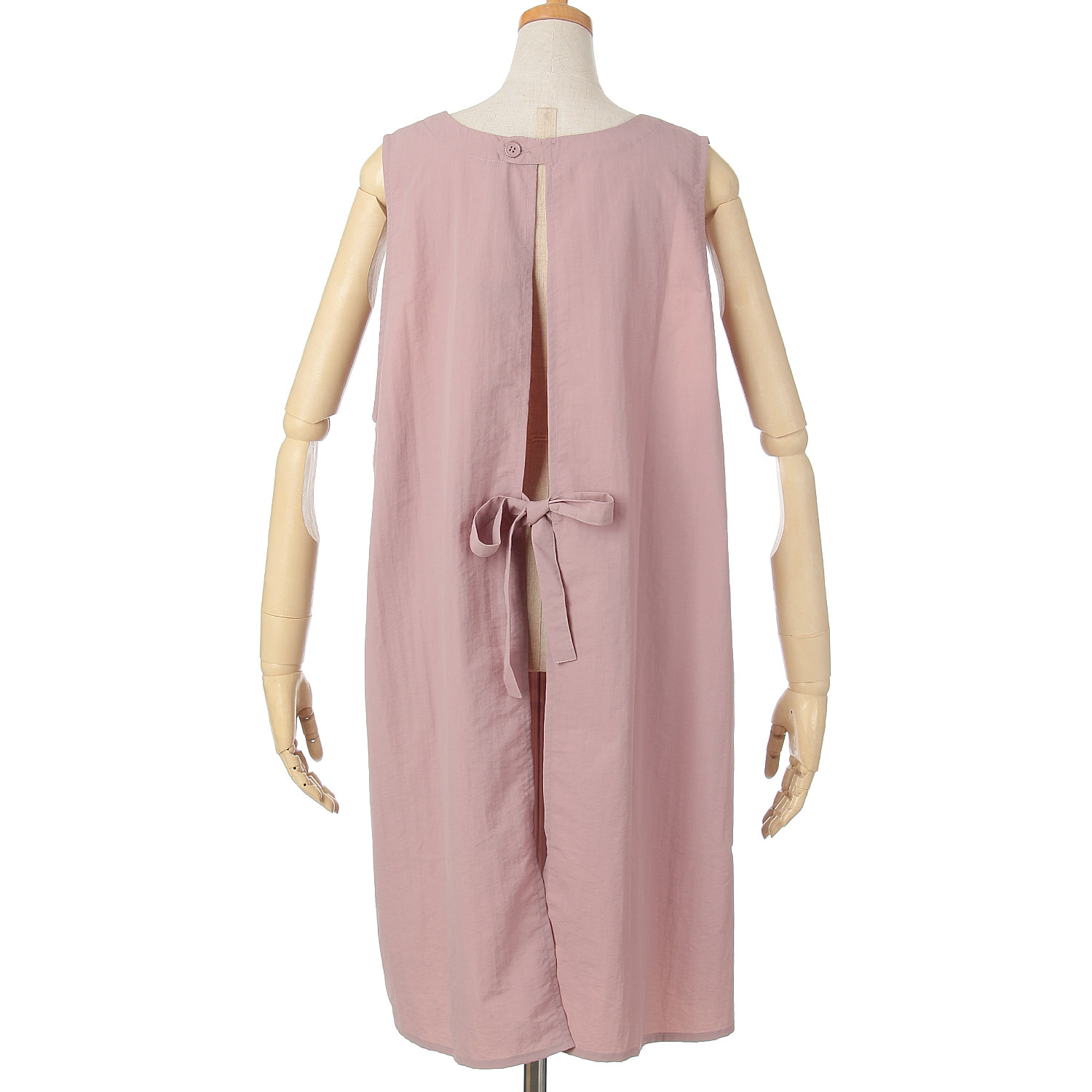 ナイロンフリル花モチーフ背あきエプロン - 画像10