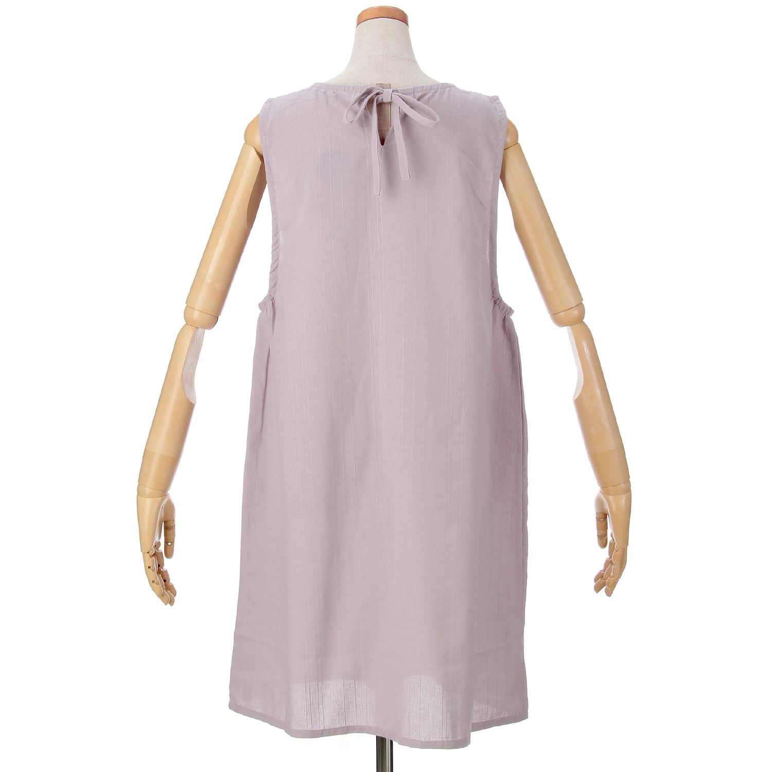 ECRU 先染め胸元レース刺繍エプロン - 画像4