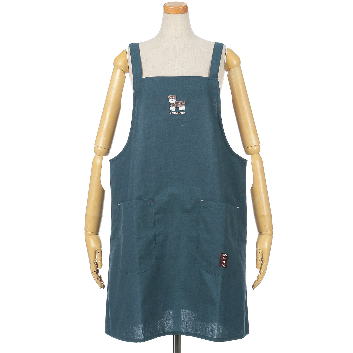 Animal art 吊り紐サガラ刺繍エプロン - 画像4