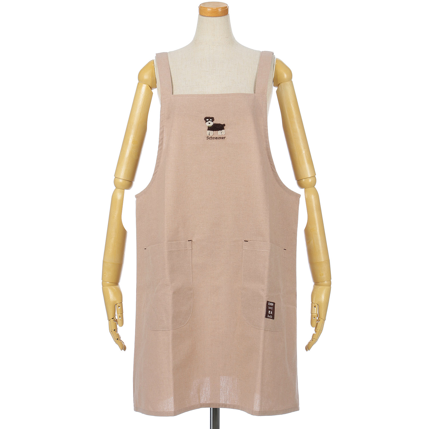 Animal art 吊り紐サガラ刺繍エプロン - 画像1