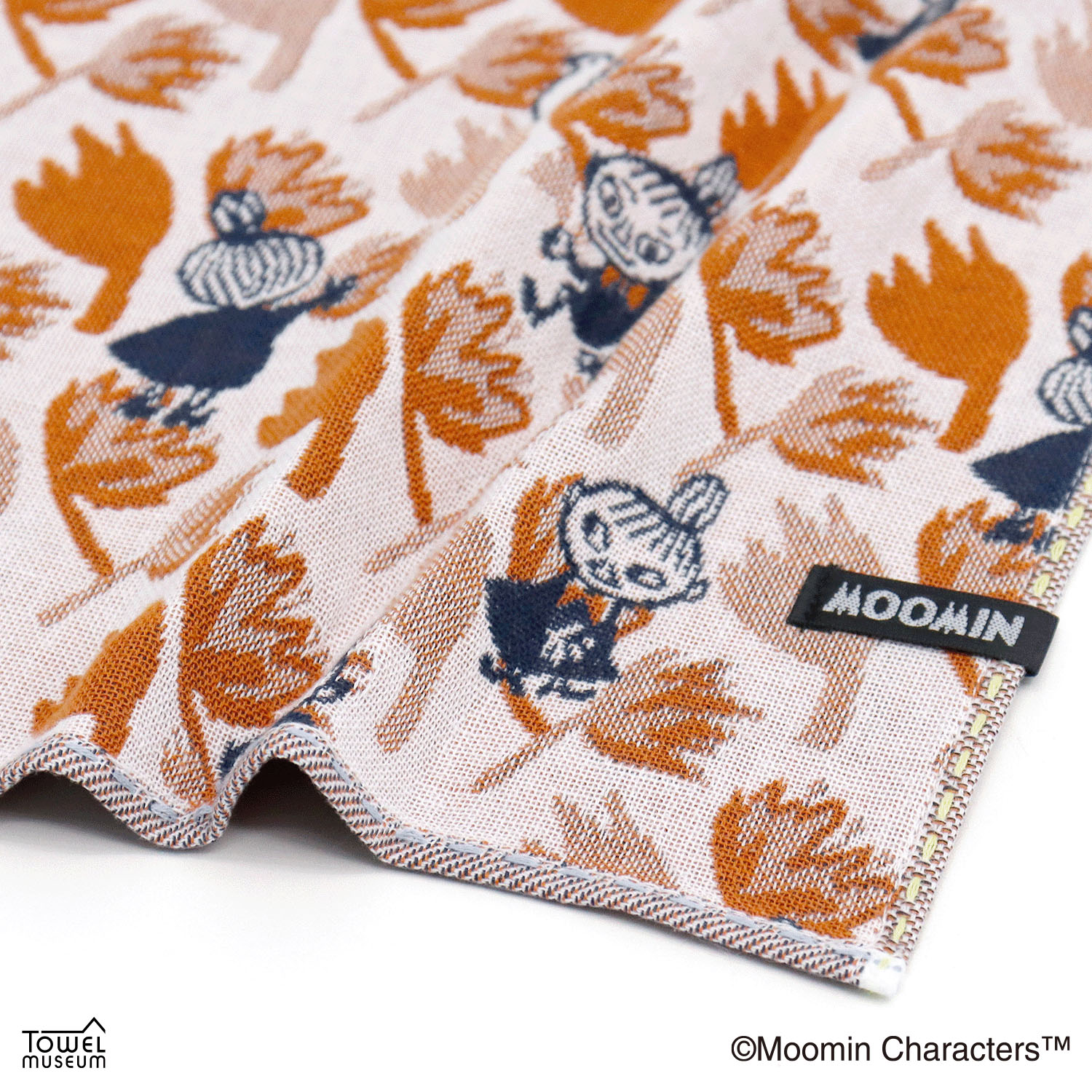 ムーミン おすまし顔のリトルミイ タオルハンカチ オレンジ - 画像2