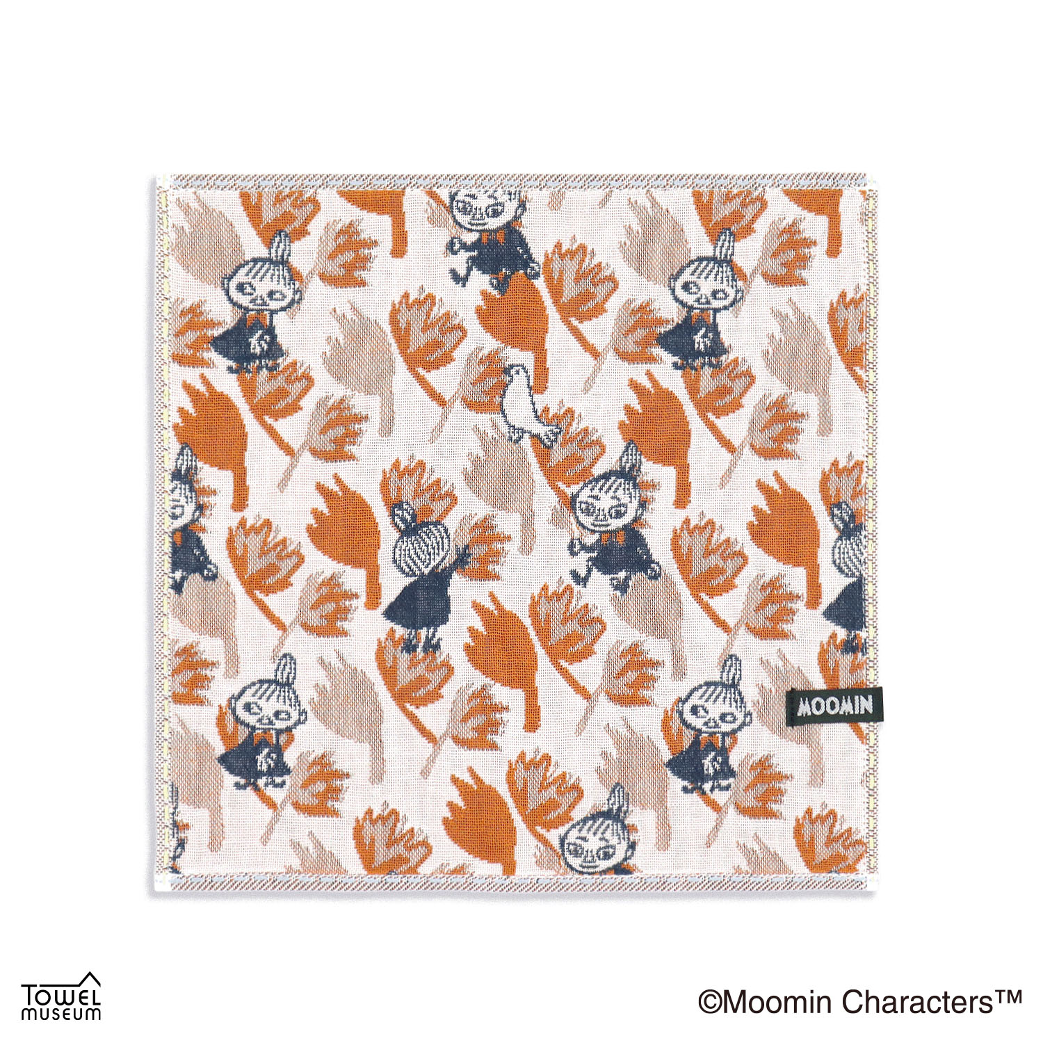 ムーミン おすまし顔のリトルミイ タオルハンカチ オレンジ