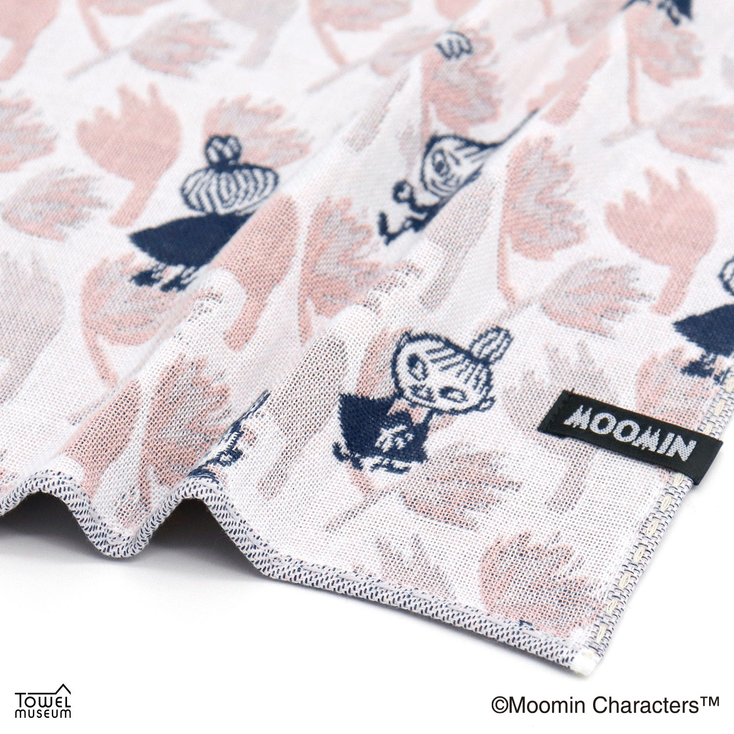 ムーミン おすまし顔のリトルミイ タオルハンカチ ピンク - 画像2