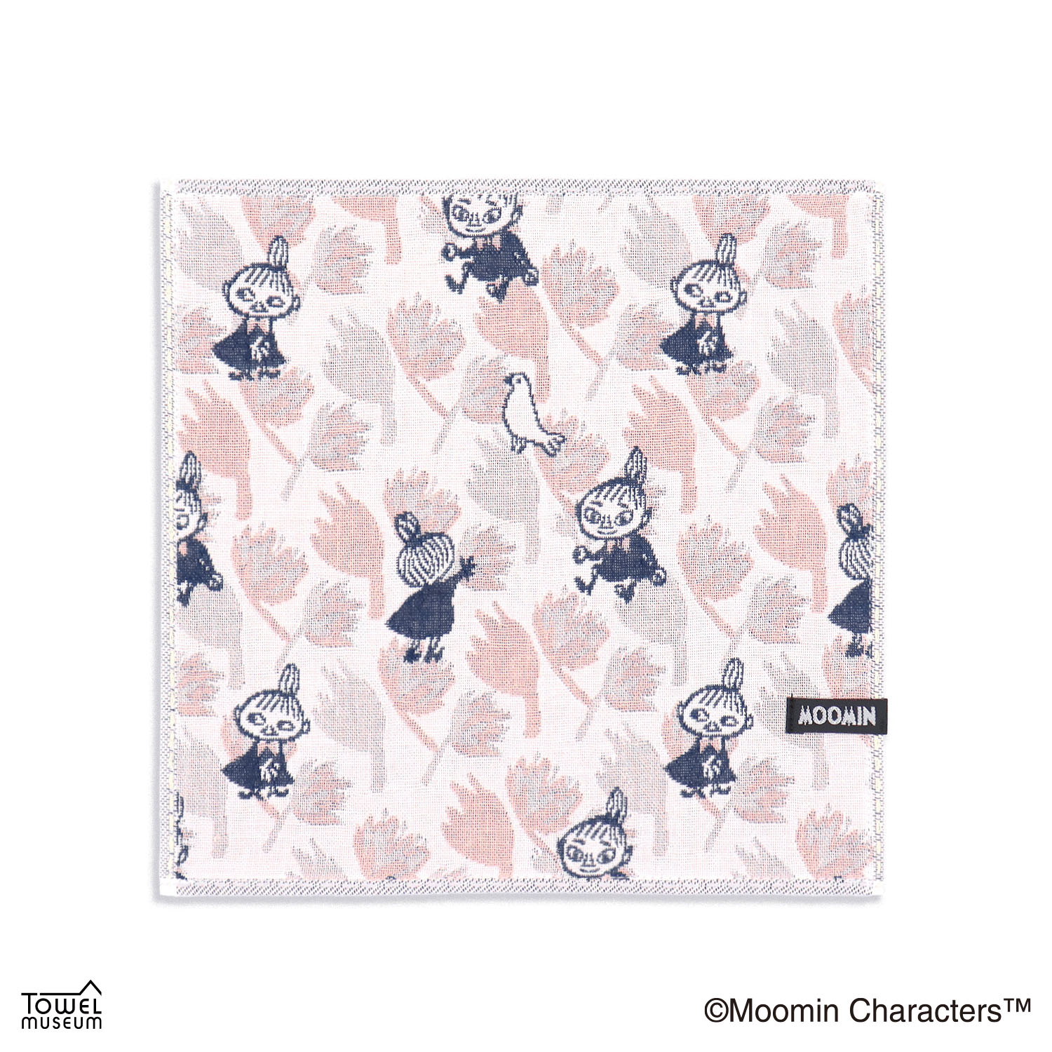 ムーミン おすまし顔のリトルミイ タオルハンカチ ピンク