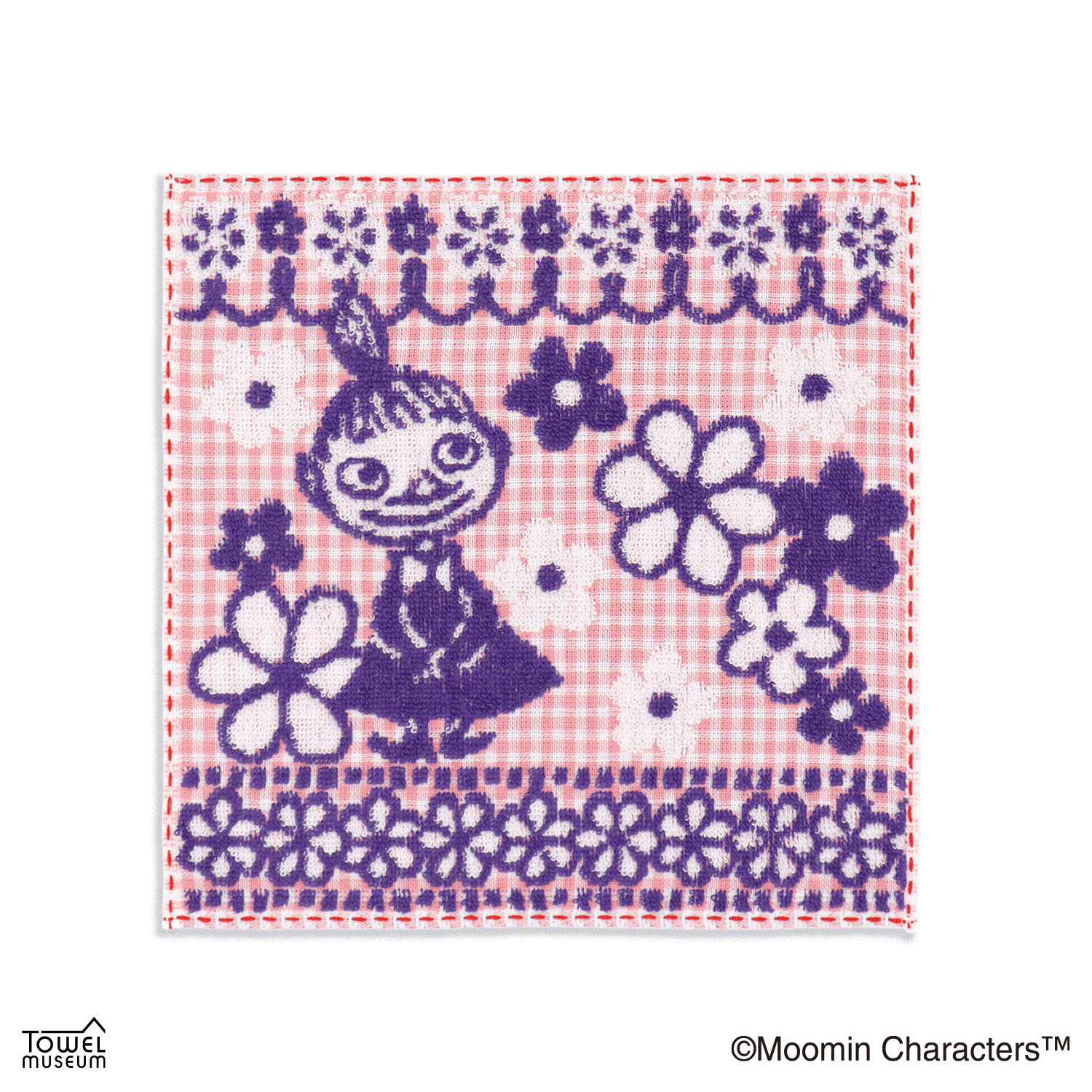 ムーミン リトルミイ フラワーレース2 タオルハンカチ ピンク