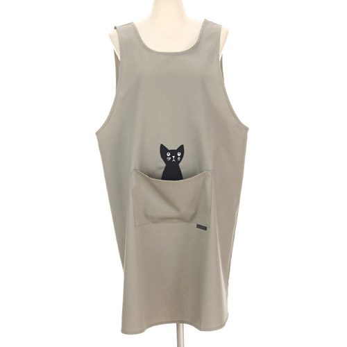 Atsuko Matano かつらぎのひょっこり黒猫 エプロン - 画像2