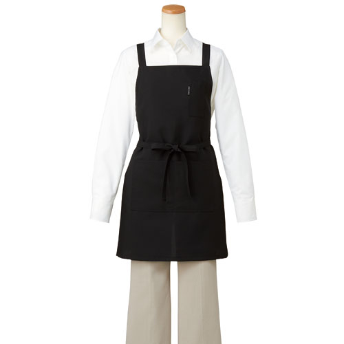 ジュンネジョワイユ「ワークエプロン」 ミニ丈ラップエプロン