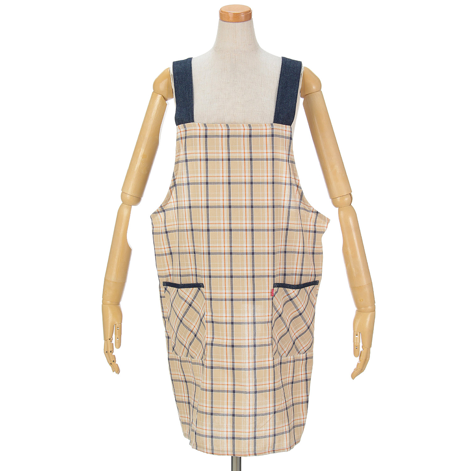 EDWIN先染め格子H型エプロン - 画像1