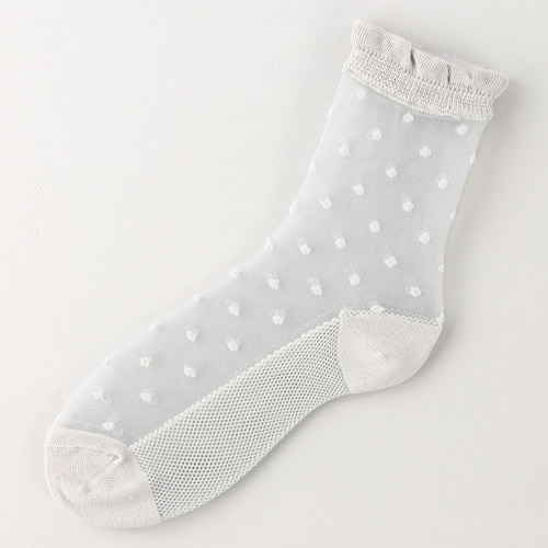 大人気★シースルーソックス 小ドット柄 底付 - 画像3