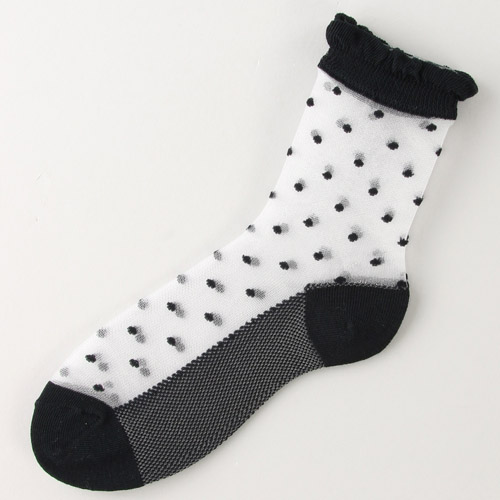 大人気★シースルーソックス 小ドット柄 底付 - 画像5