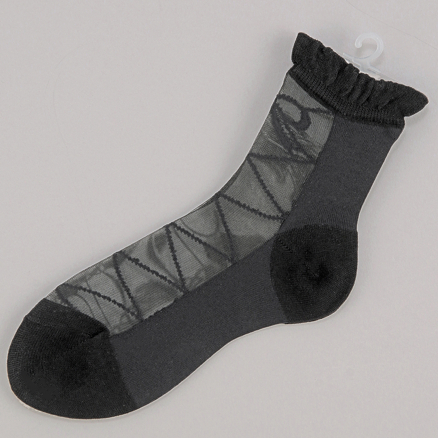 シースルーソックス 前リボン柄 - 画像4