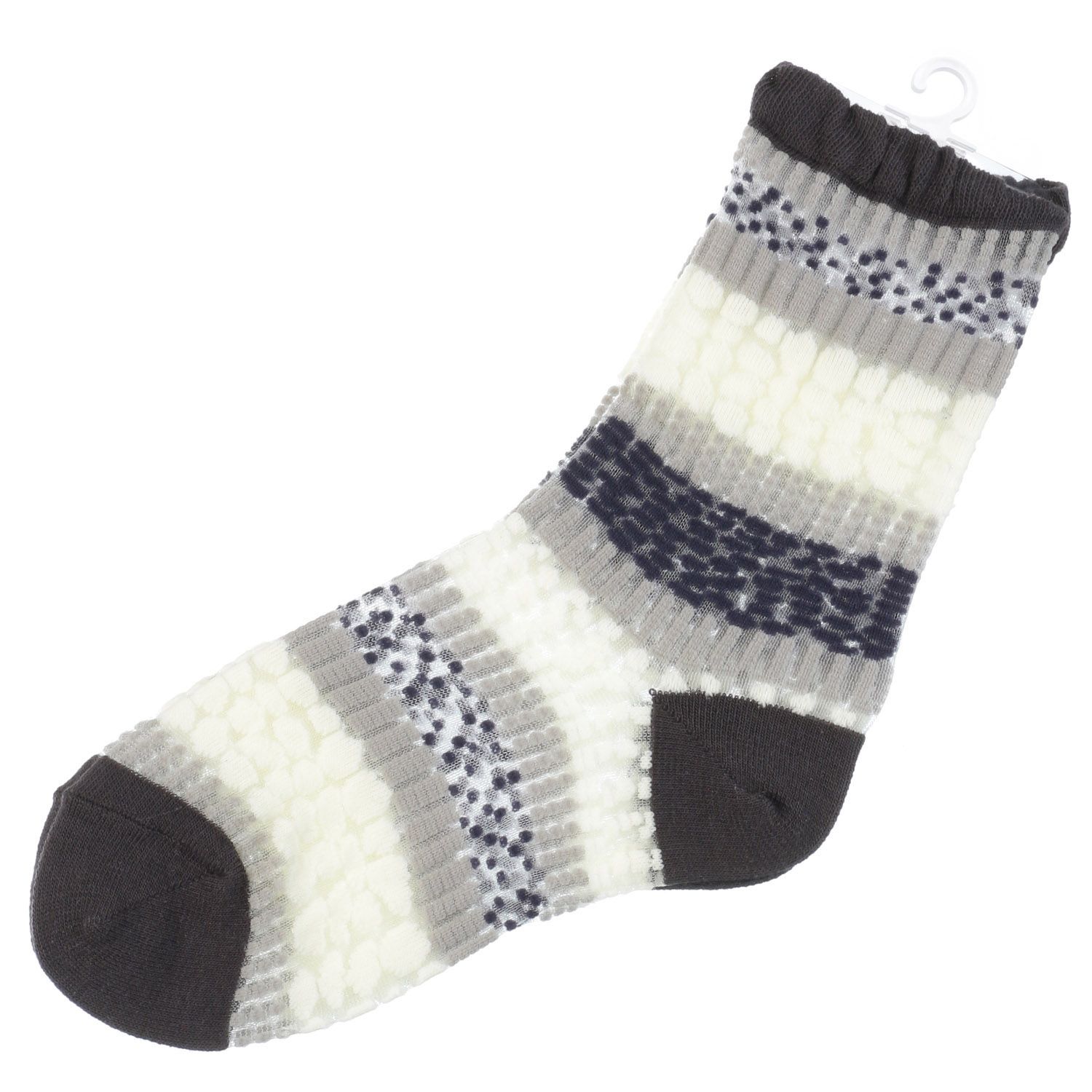 日本製 北欧調 水玉柄 シースルーソックス - 画像4