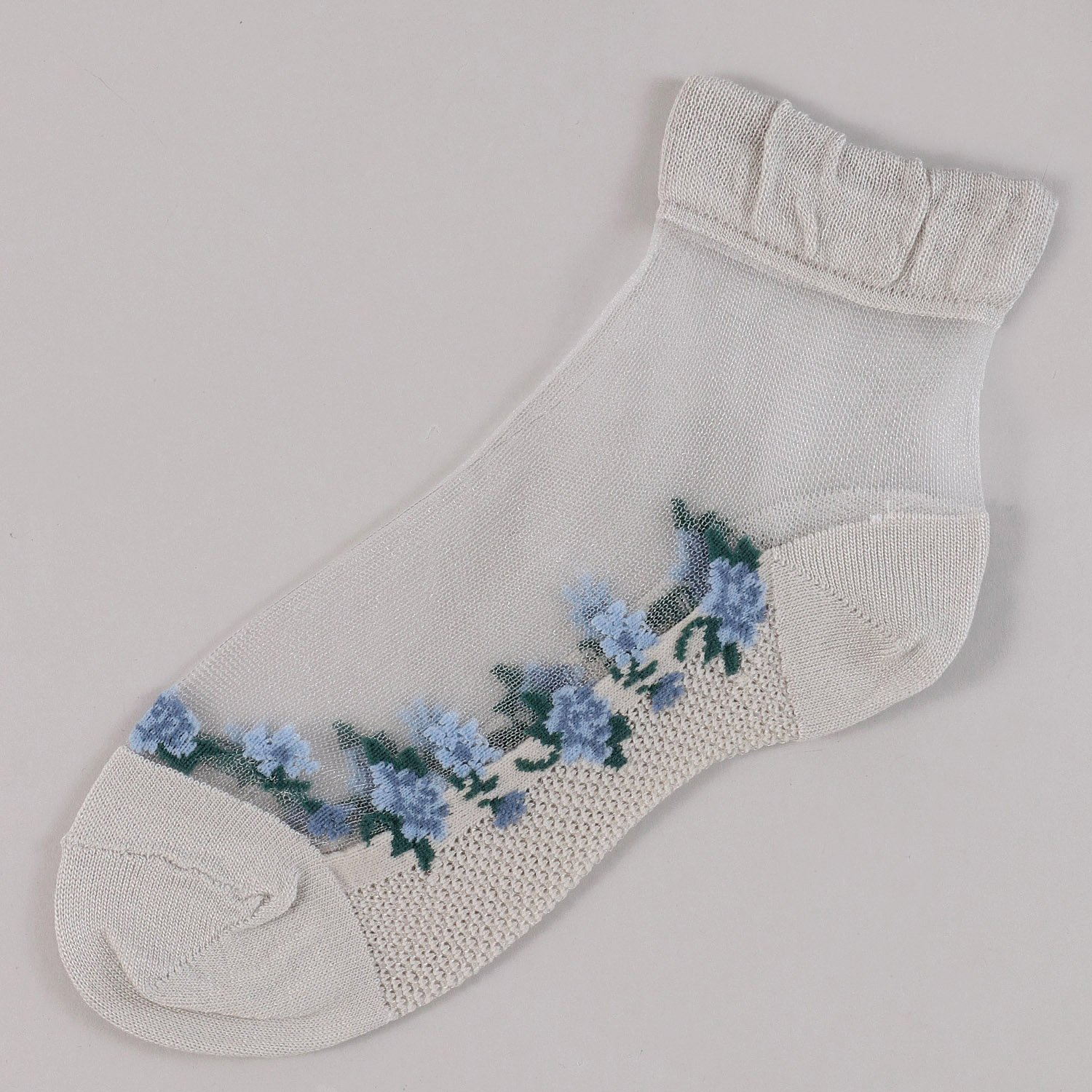 シースルーソックス ほんのきもち ミドルゲージ ローズライン ショート丈 - 画像2