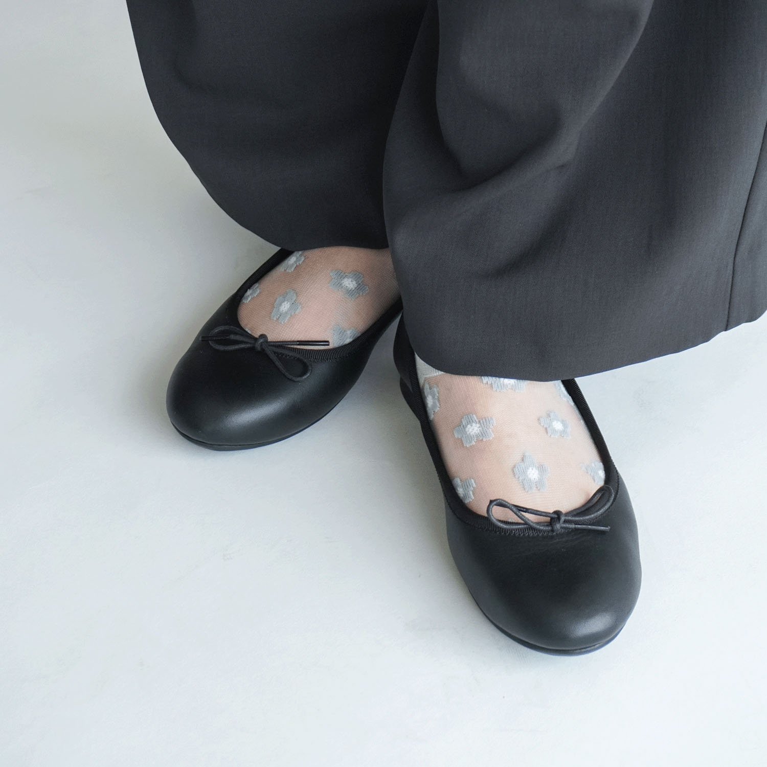 シースルーソックス  カバーソックス デイジー柄 - 画像7