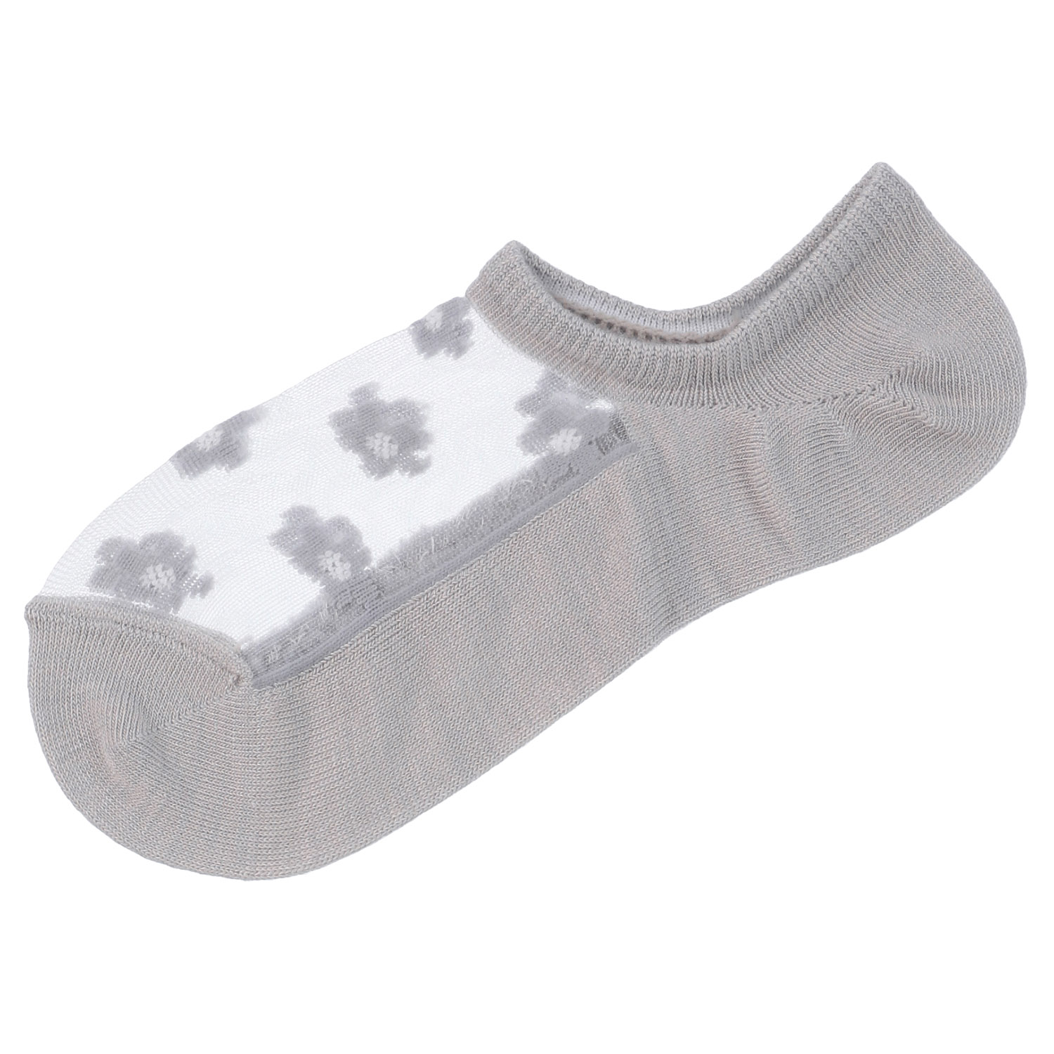 シースルーソックス  カバーソックス デイジー柄