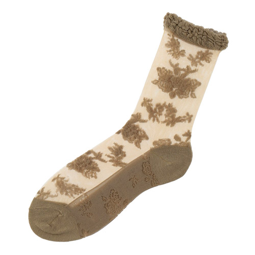 大人気★シースルーソックス 総バラ柄 - 画像12