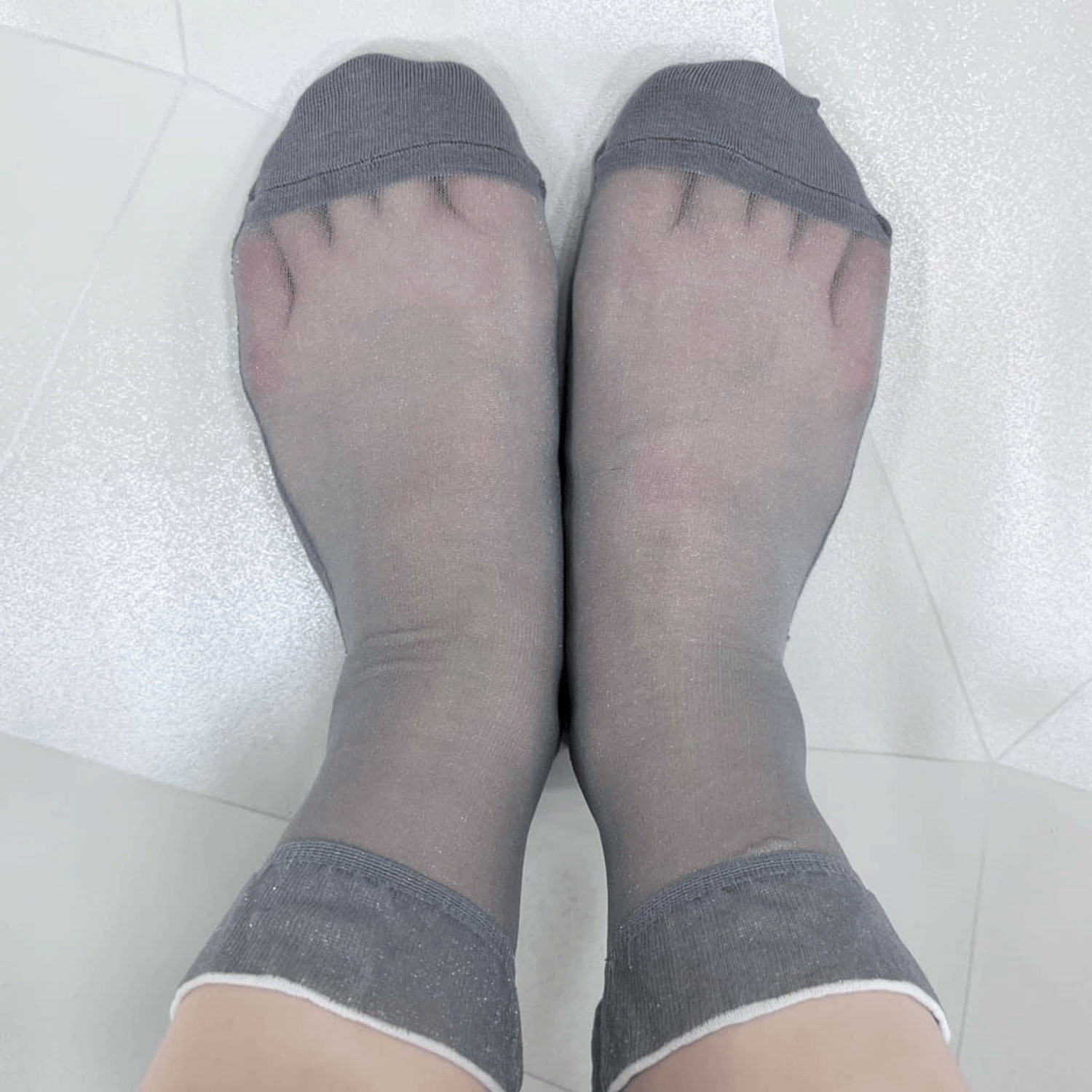 やわらかナイロン シースルーソックス  ラメ無地【在庫限り】 - 画像3