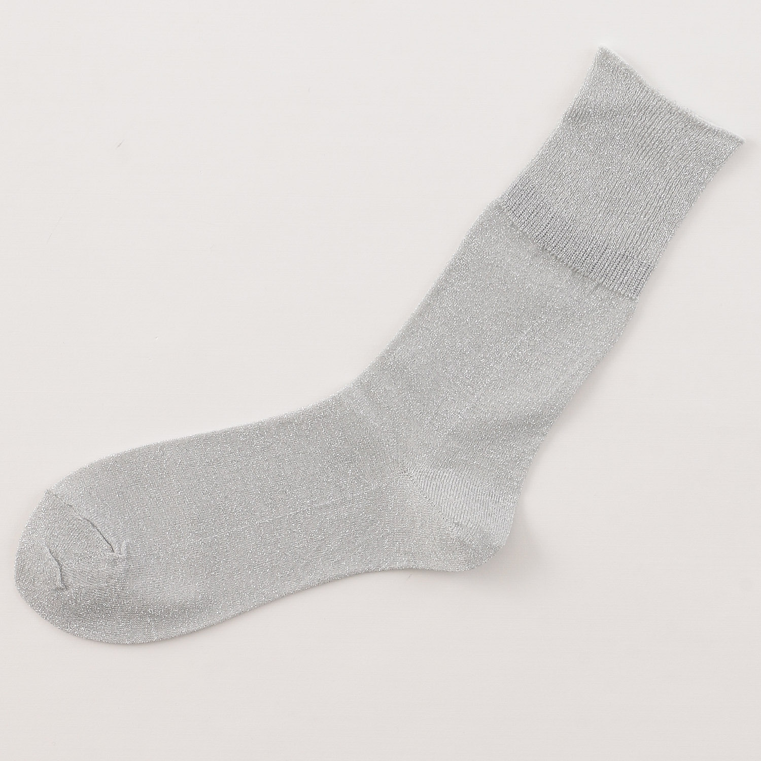 ギュレ 丈長 ラメ平無地靴下 - 画像6