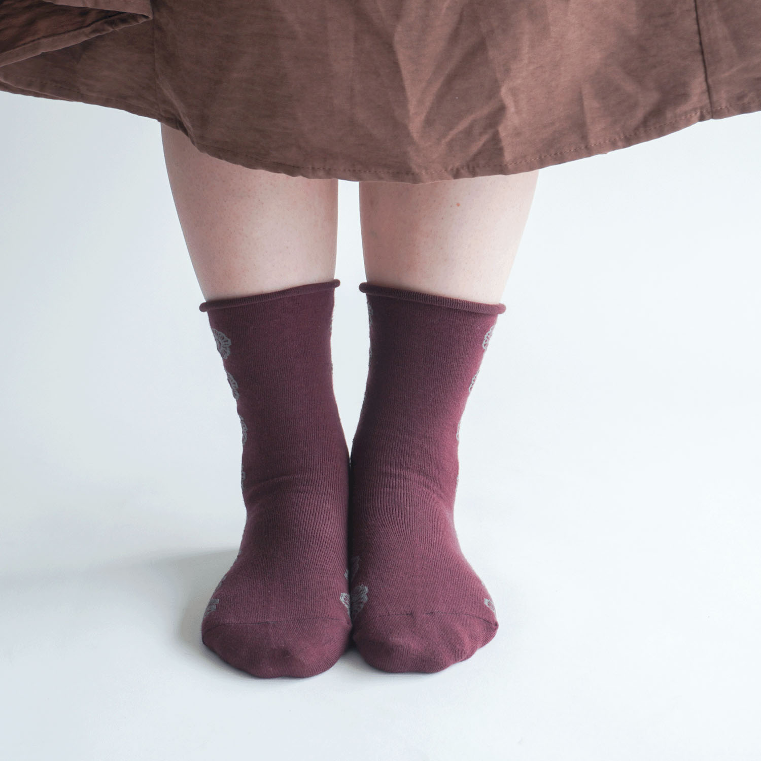 25AW 手篝ソックス  北欧花柄 - 画像3