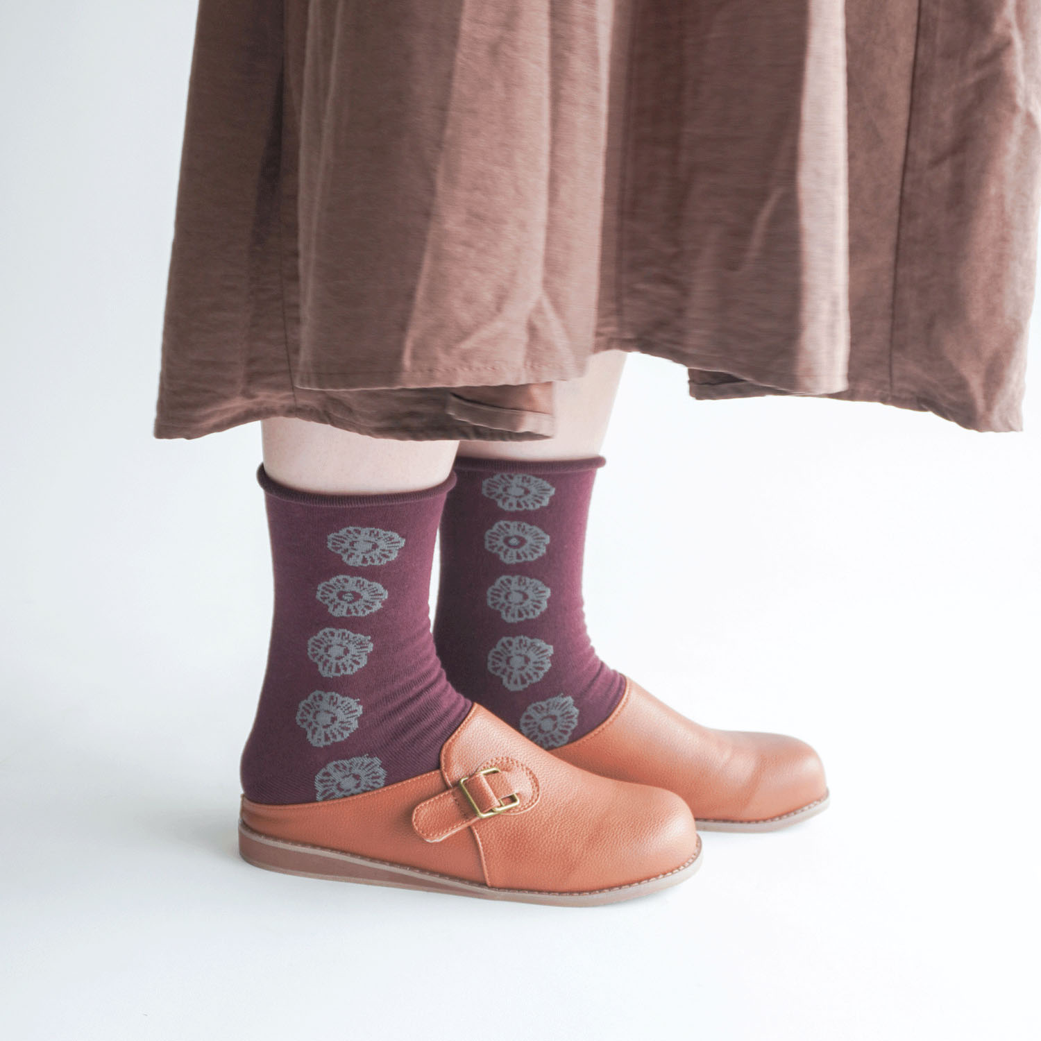 25AW 手篝ソックス  北欧花柄 - 画像6