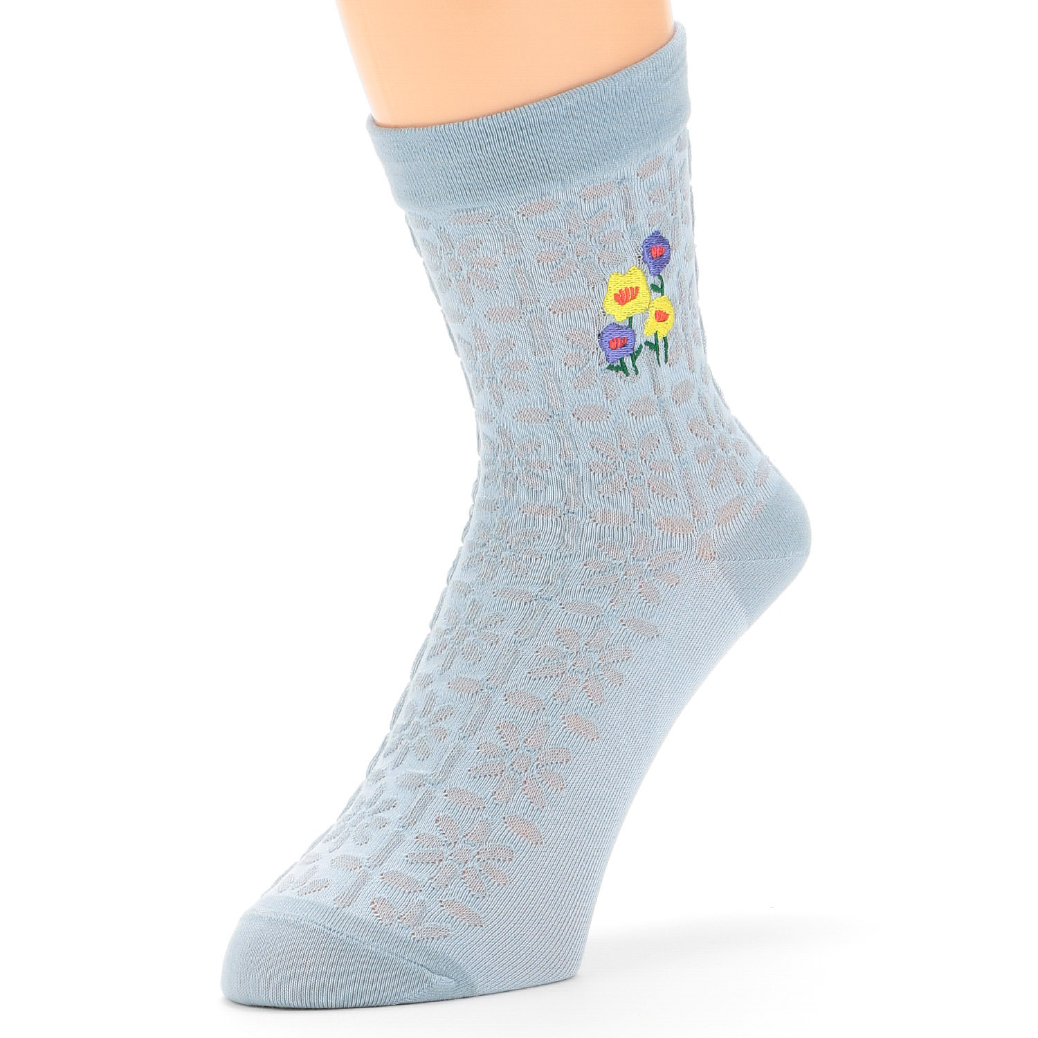 Natural Collection  クルー丈  フロートフラワー 靴下 - 画像2