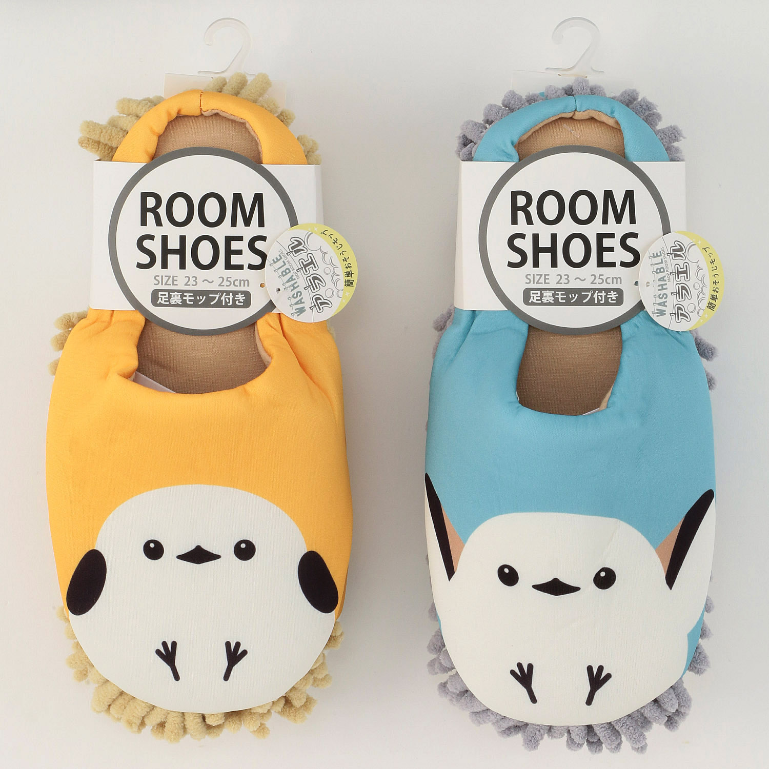 モップ付きルームシューズ シマエナガ