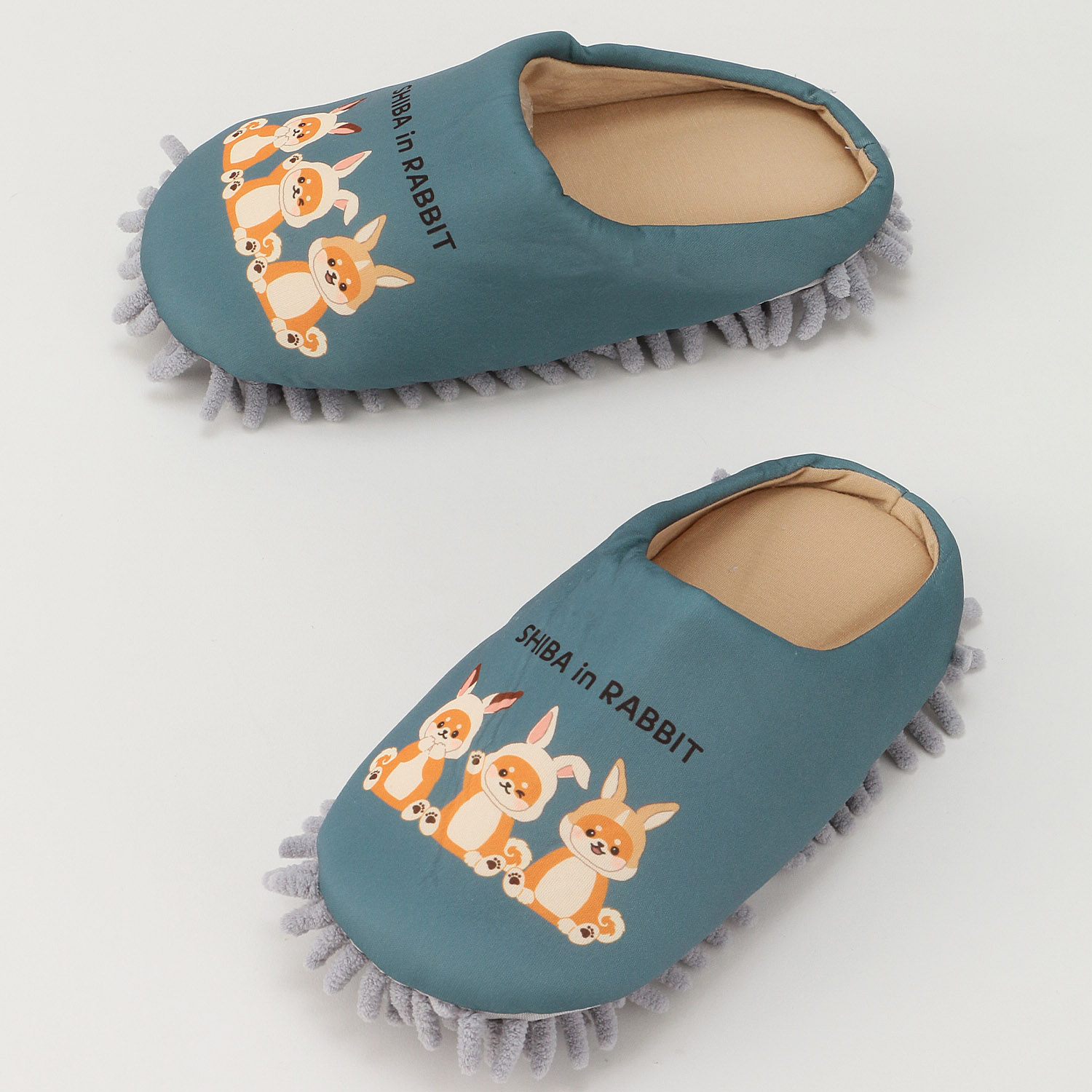 モップ付きルームシューズ シバうさぎ - 画像2