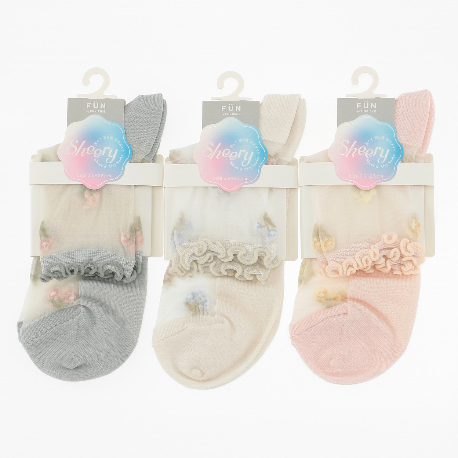 fukusuke FUN Sheery シースルーソックス ショート丈
