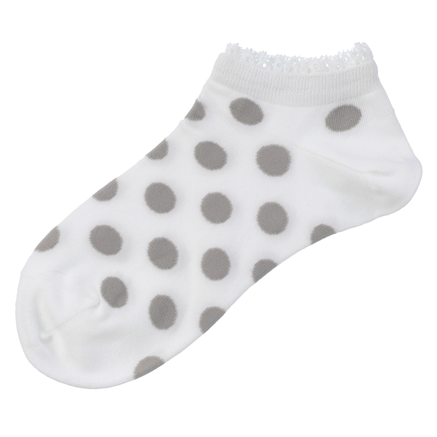 STREAM ドット柄 レース付 スニーカー丈 靴下 - 画像3