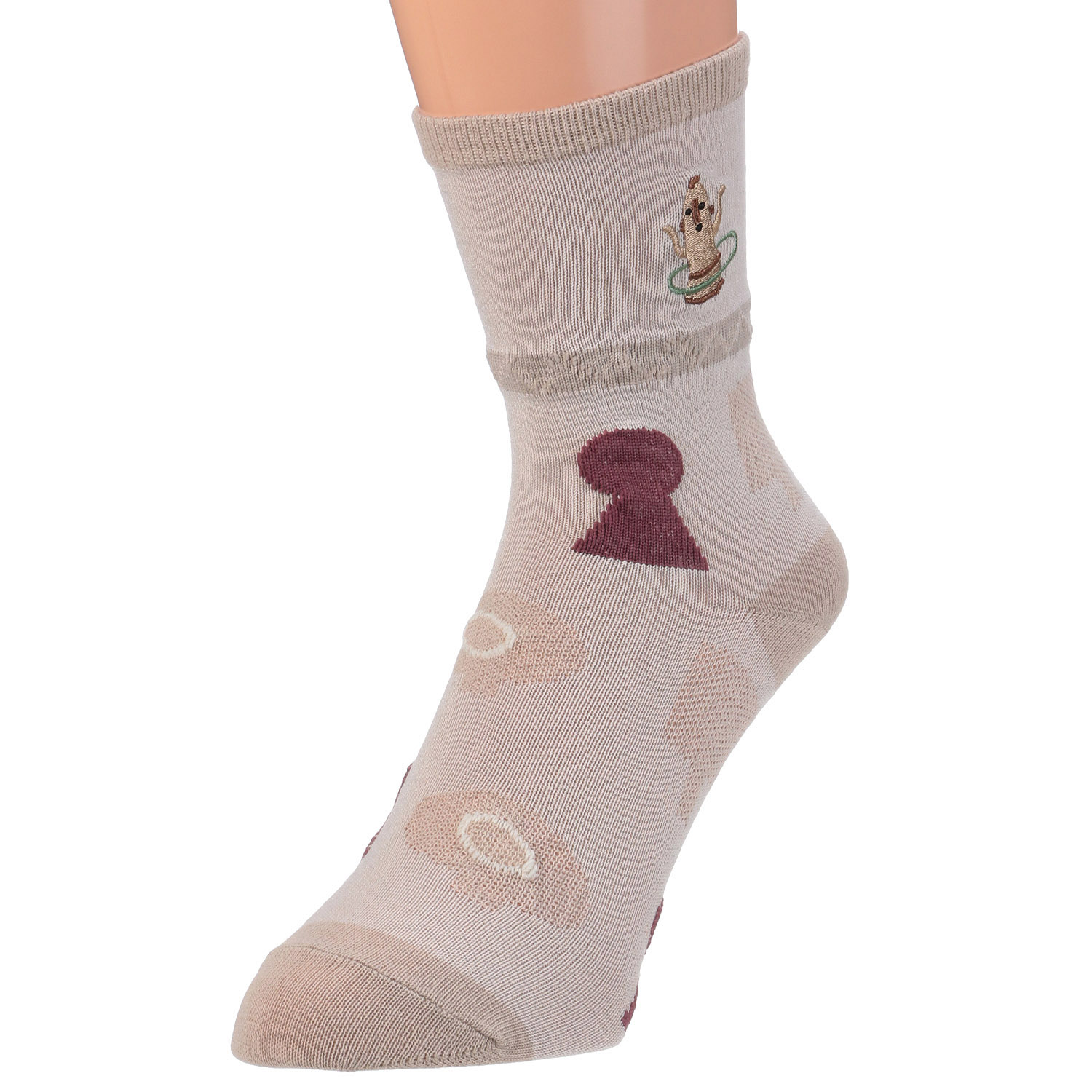 STREAM   Funny Friends フラフープハニワ  刺しゅう クルー丈 靴下 - 画像6