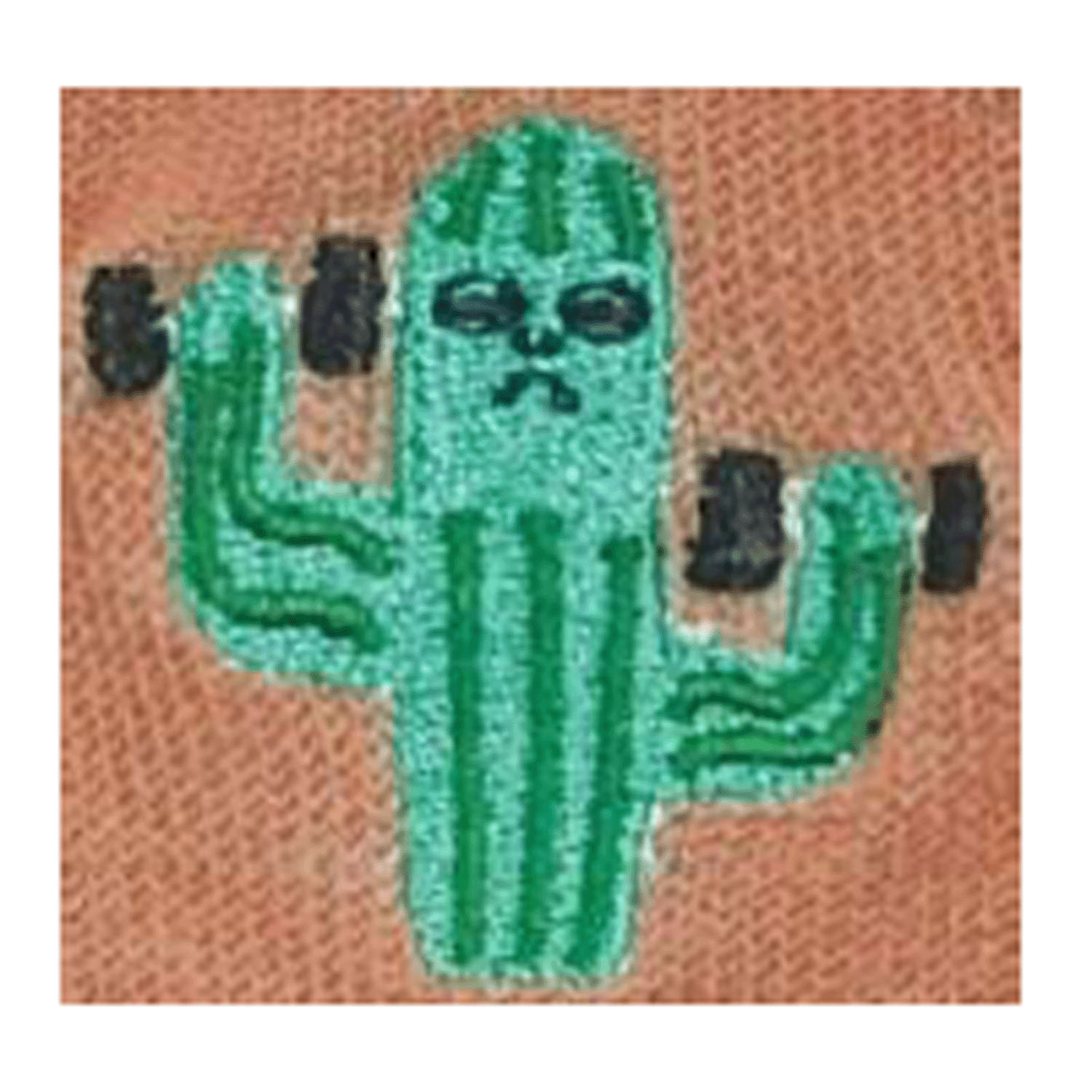 STREAM   Funny Friends 筋トレさぼてん 刺しゅう クルー丈 靴下 - 画像2