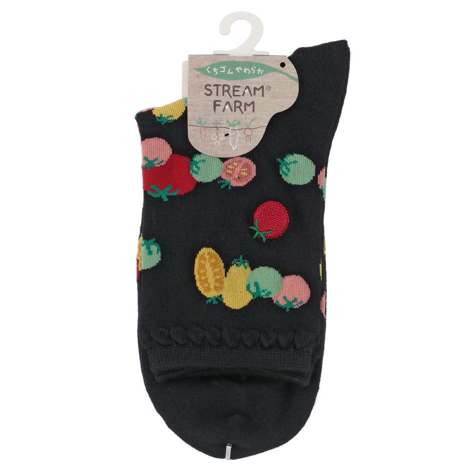 STREAM   トマト部分刺繍 クルー丈 靴下【在庫限り】 - 画像3