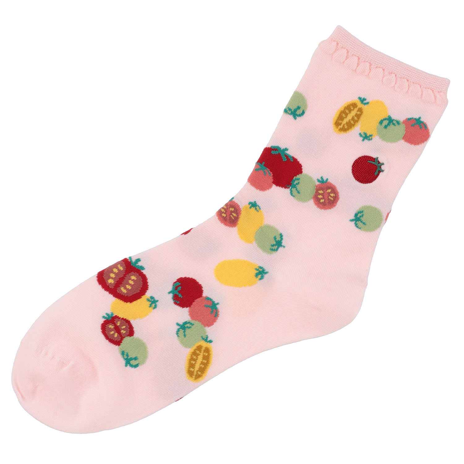 STREAM   トマト部分刺繍 クルー丈 靴下【在庫限り】 - 画像4