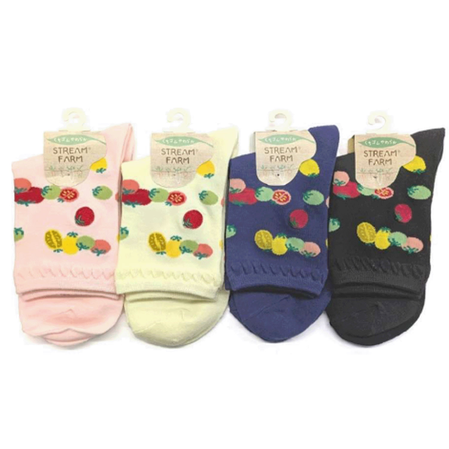 STREAM   トマト部分刺繍 クルー丈 靴下【在庫限り】