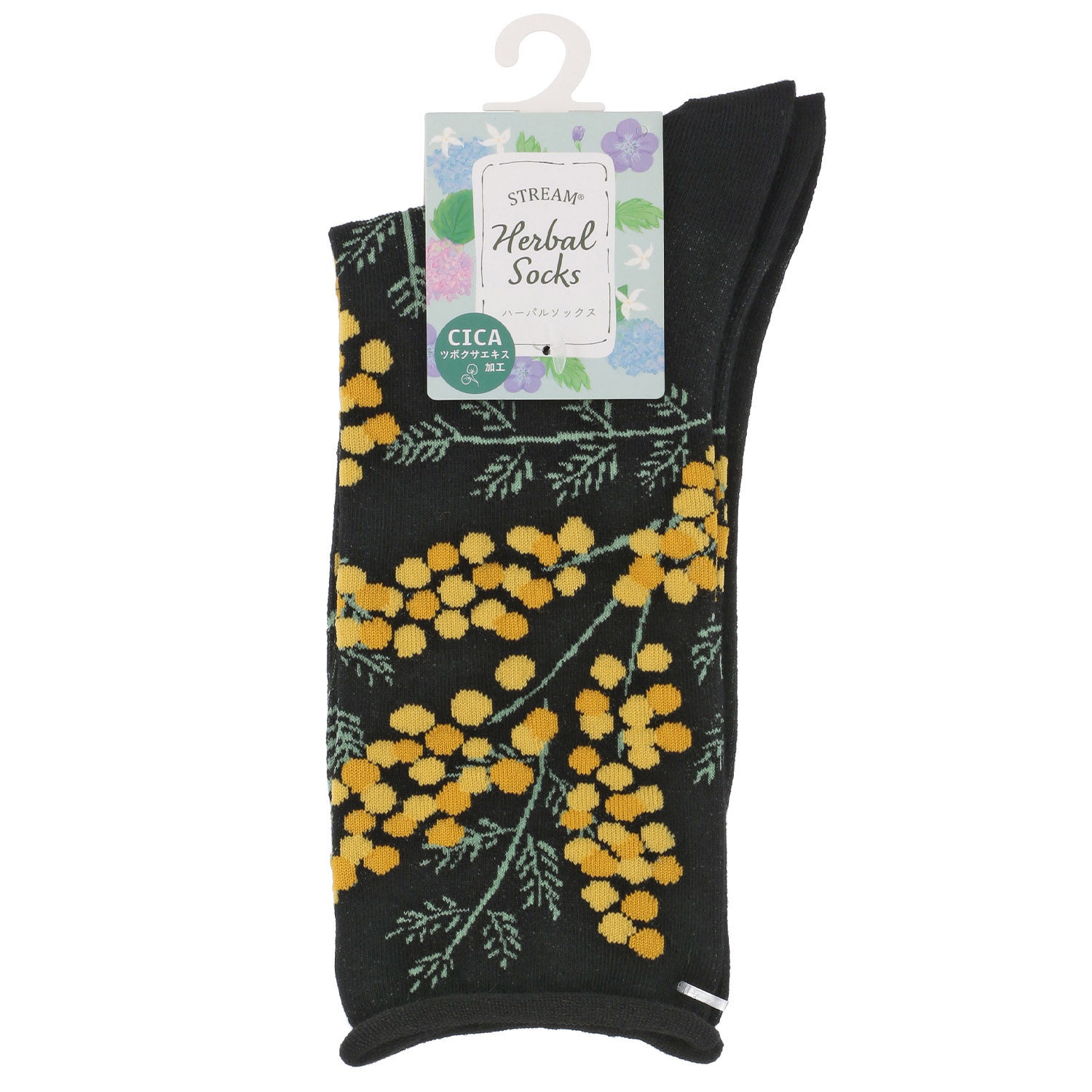 STREAM  ハーバルソックス ミモザ ハイクルー 靴下【在庫限り】 - 画像3