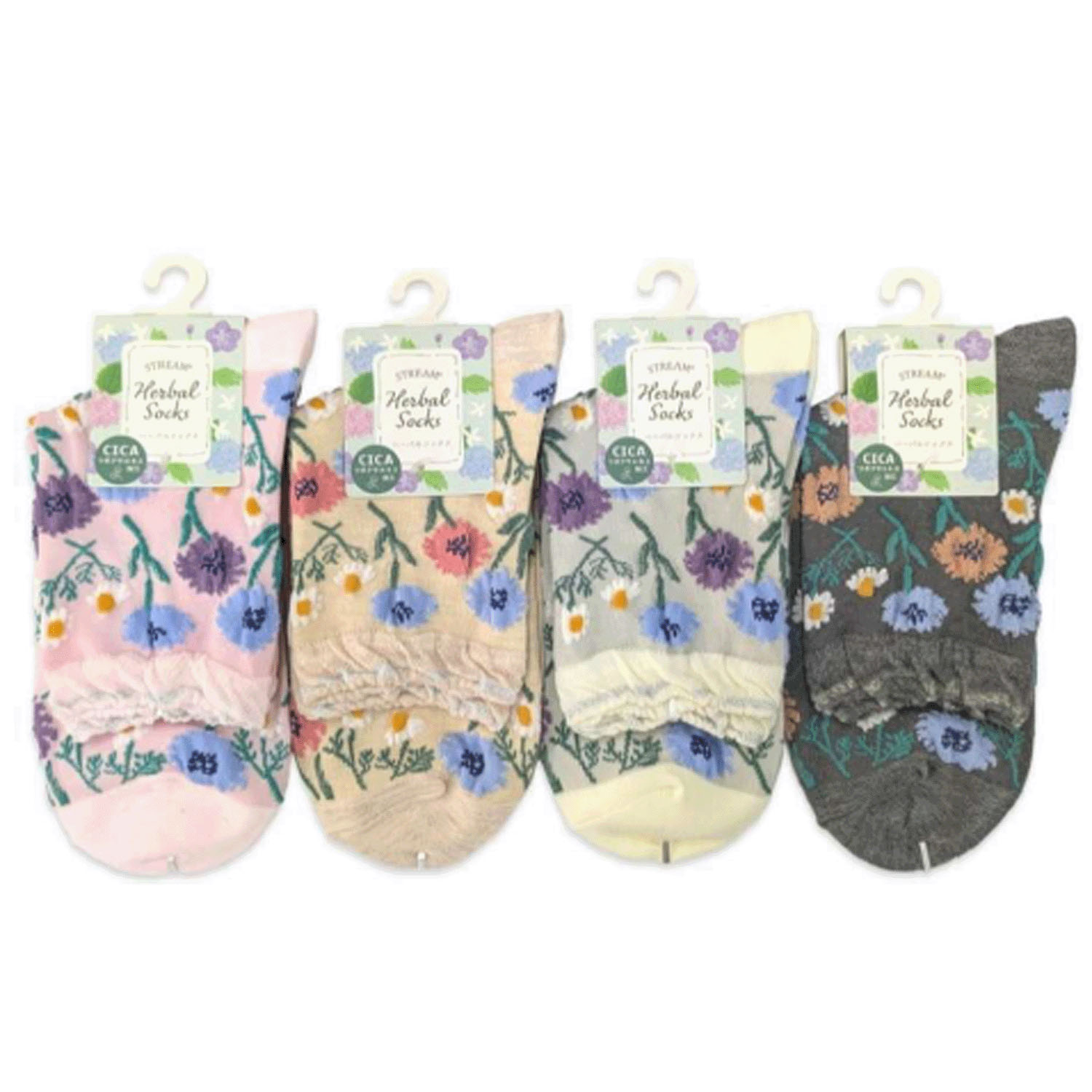 STREAM  ハーバルソックス ヤマグルマとカモミール ロークルー靴下【在庫限り】