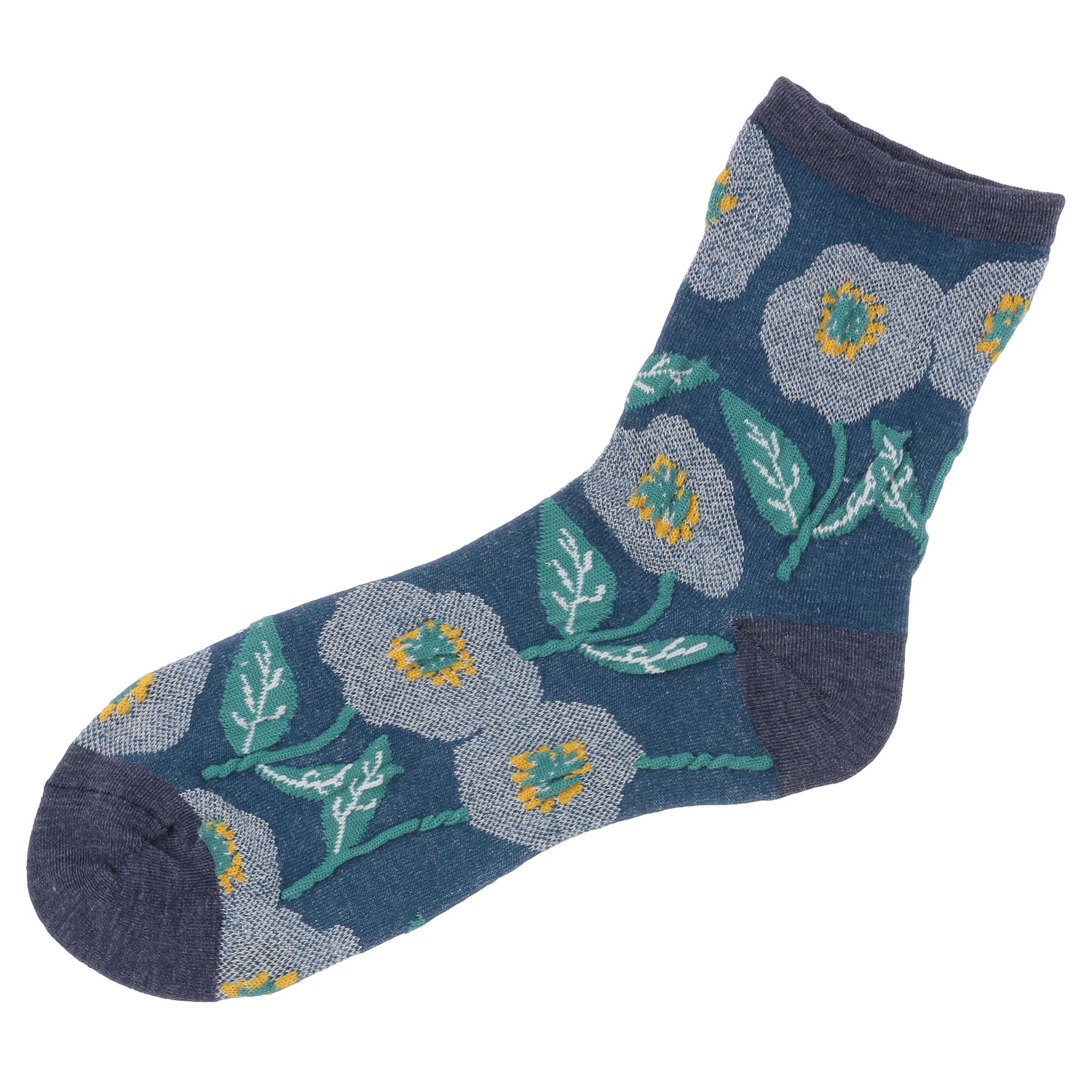 STREAM  ハーバルソックス 大きなお花 ロークルー 靴下【在庫限り】 - 画像4